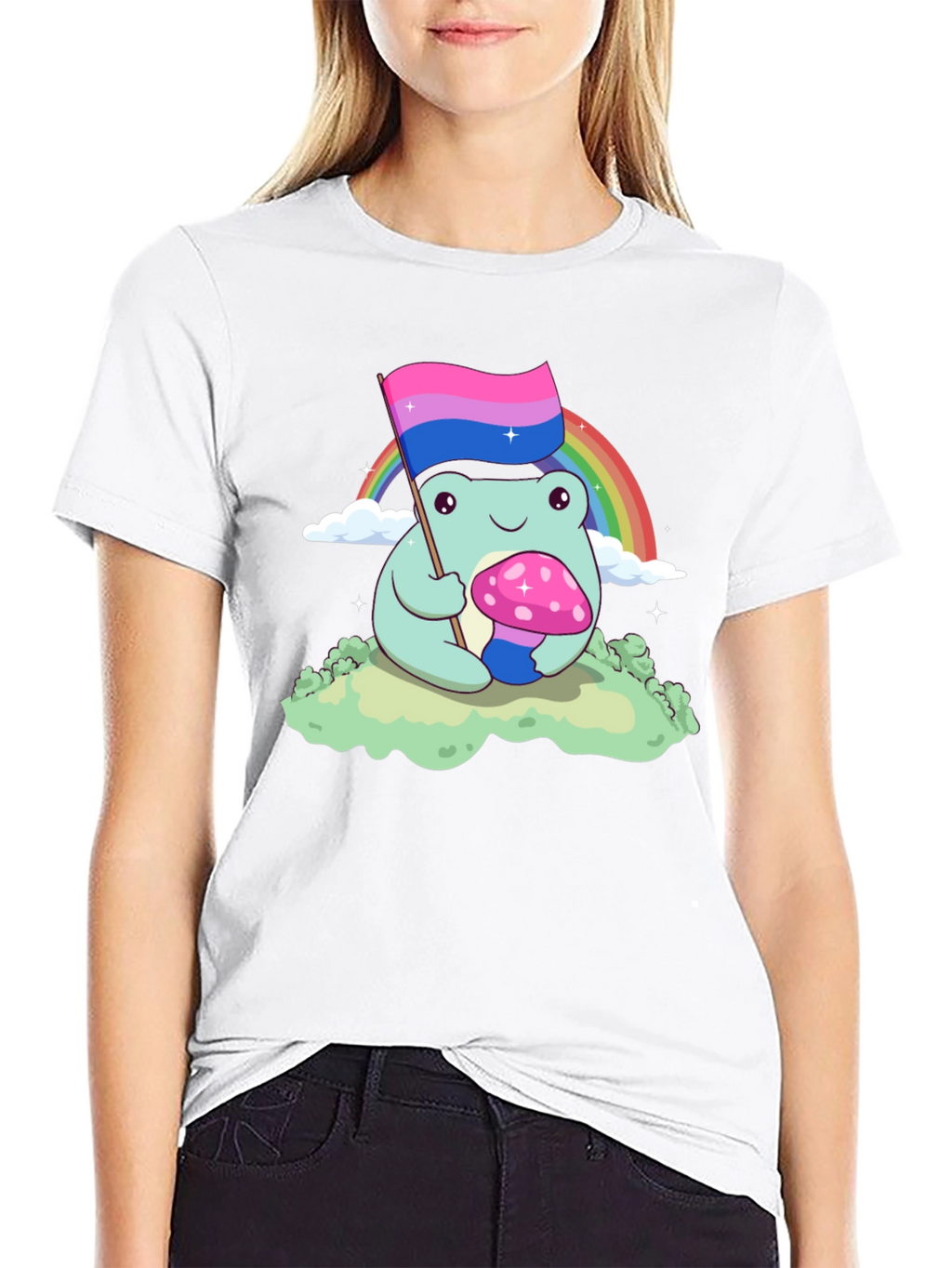 Bisexual Pride Frog Graphic T-Shirt