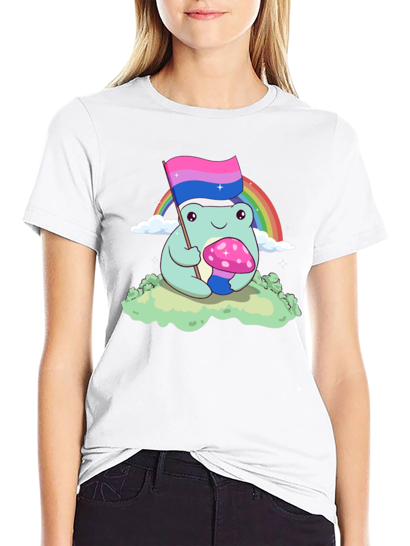 Bisexual Pride Frog Graphic T-Shirt