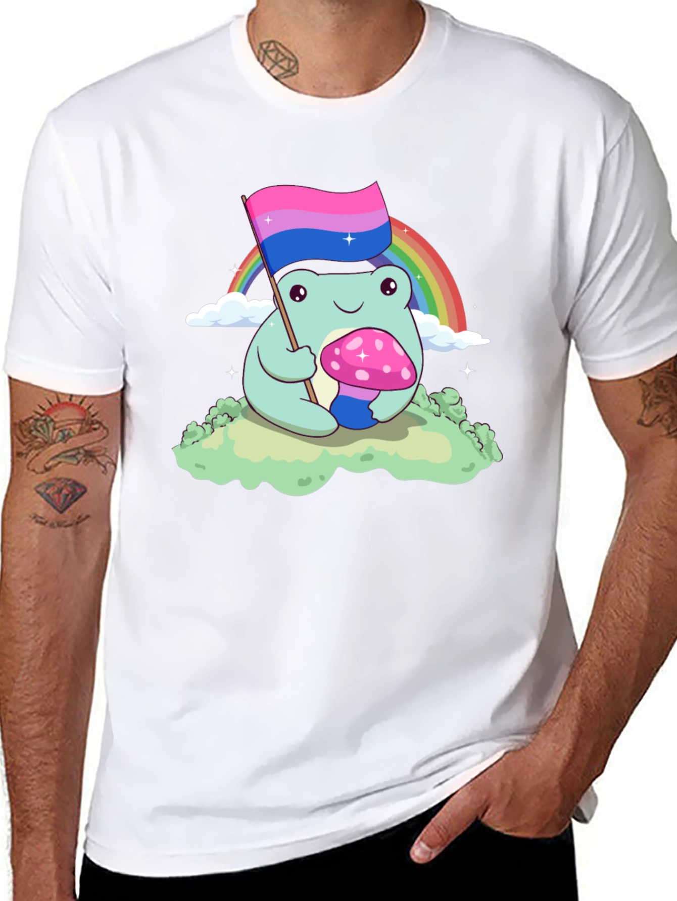 Bisexual Pride Frog Graphic T-Shirt