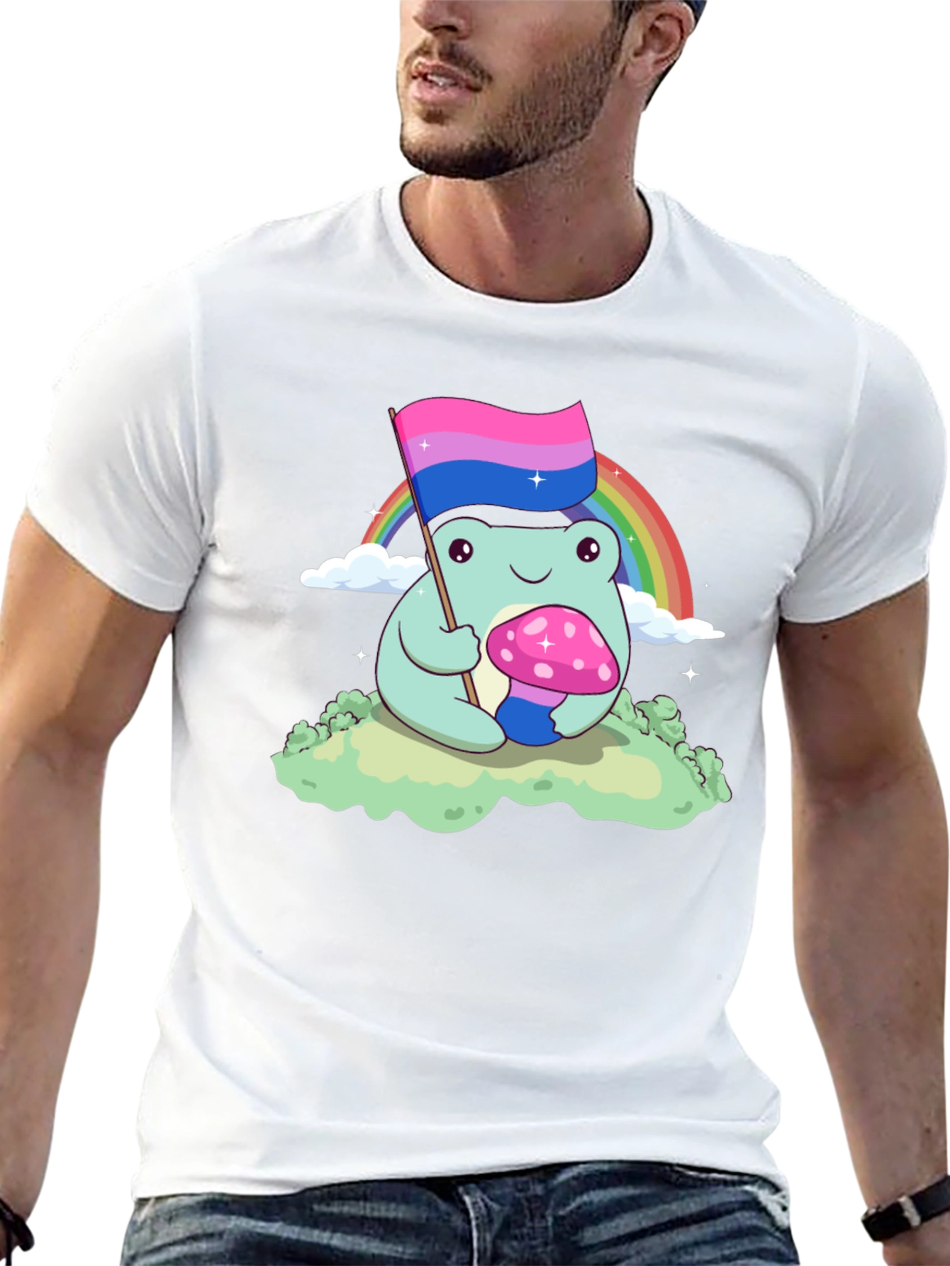 Bisexual Pride Frog Graphic T-Shirt
