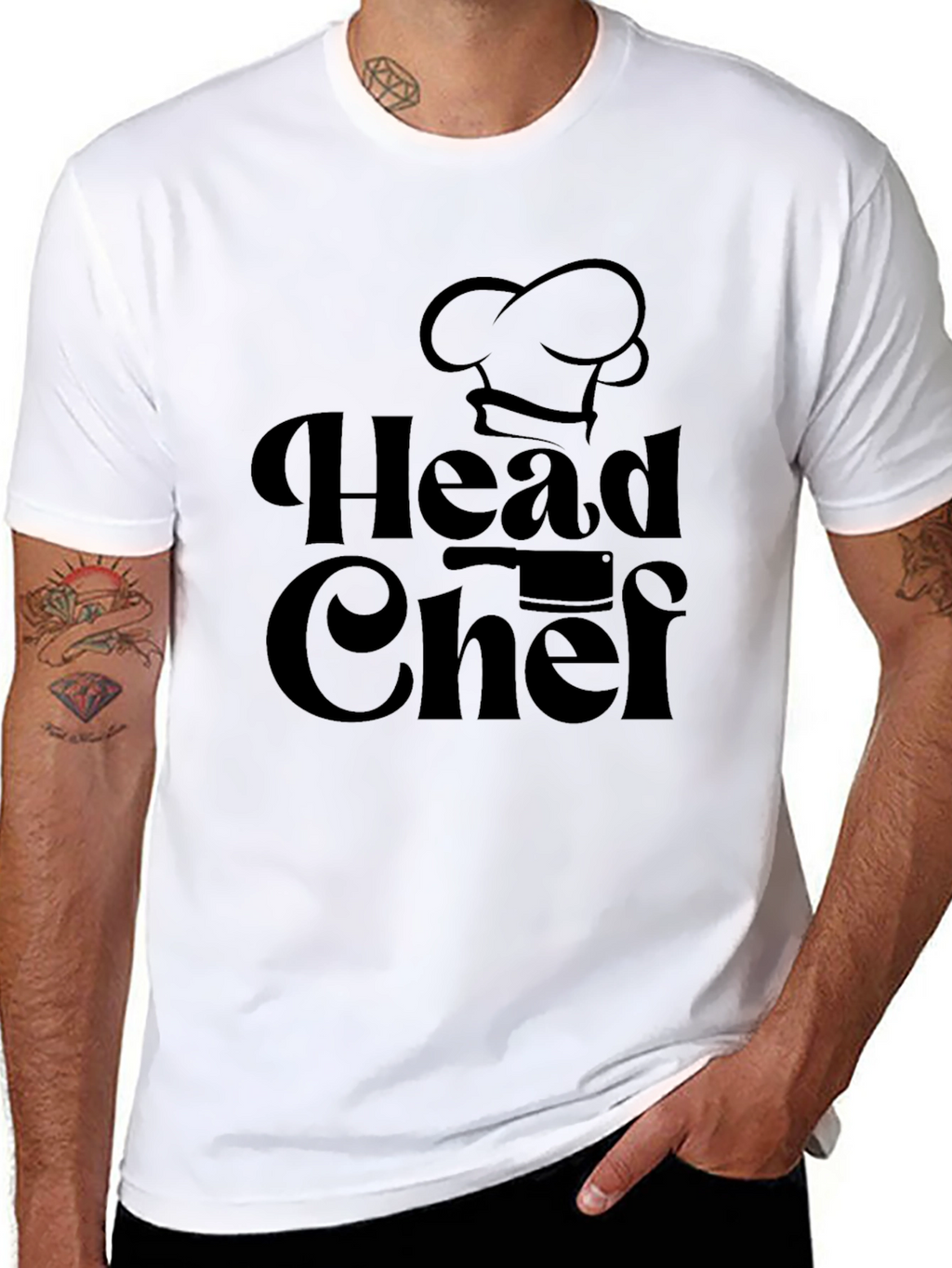 Head Chef Black Graphic Tee - Culinary Design