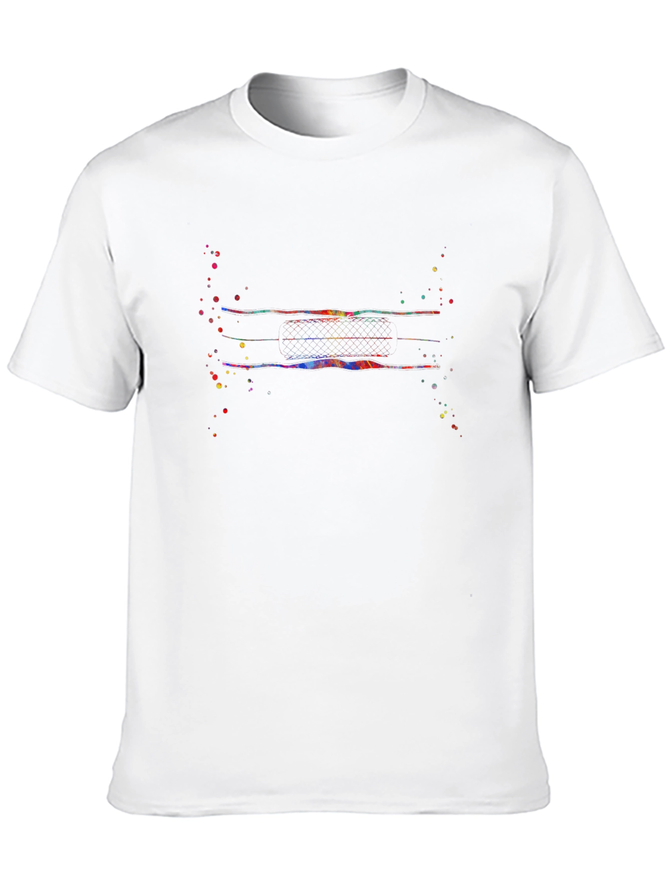 Abstract Watercolor Bridge Graphic Black Tee