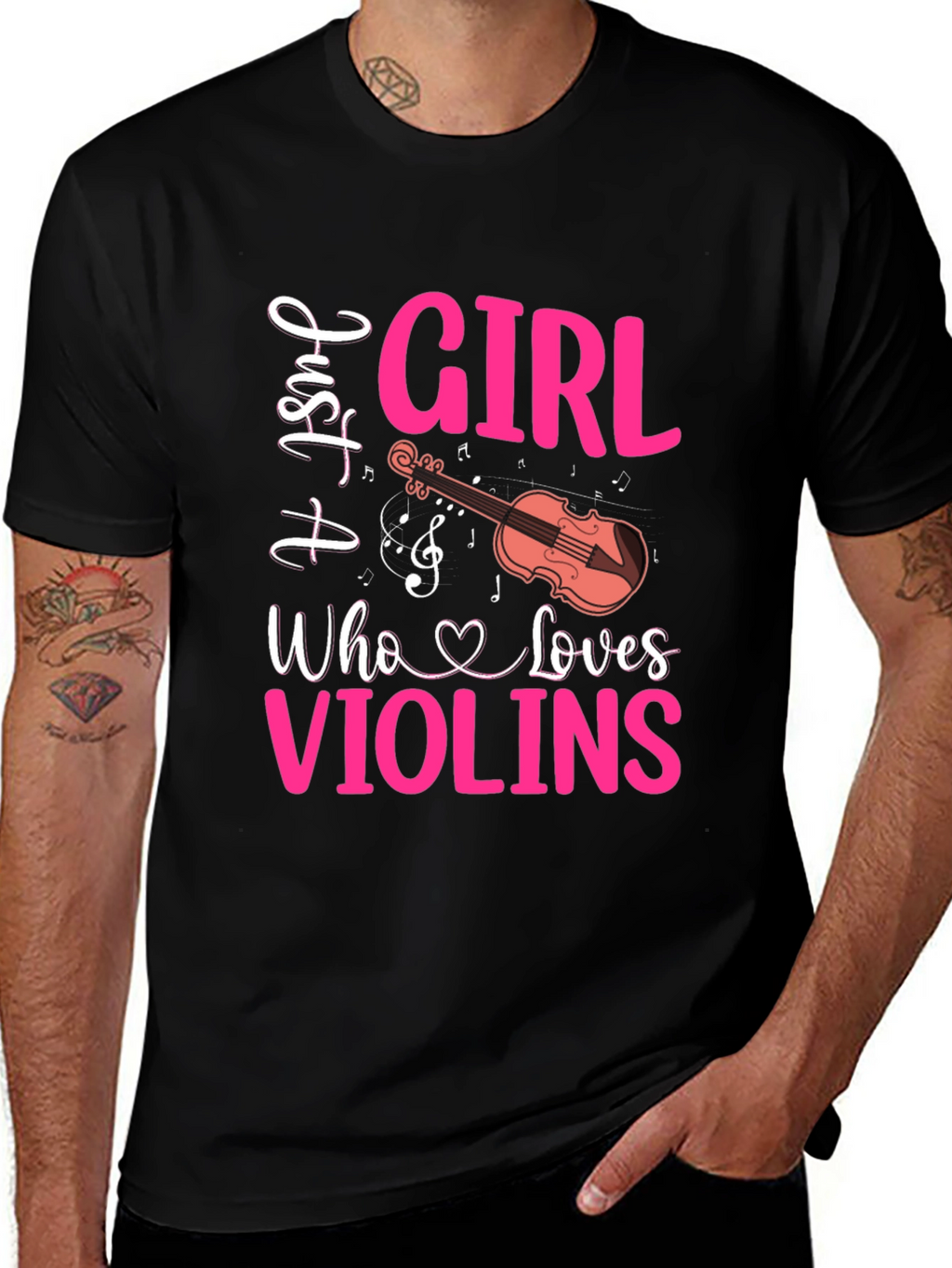 Just A Girl Who Loves Violins Graphic Tee