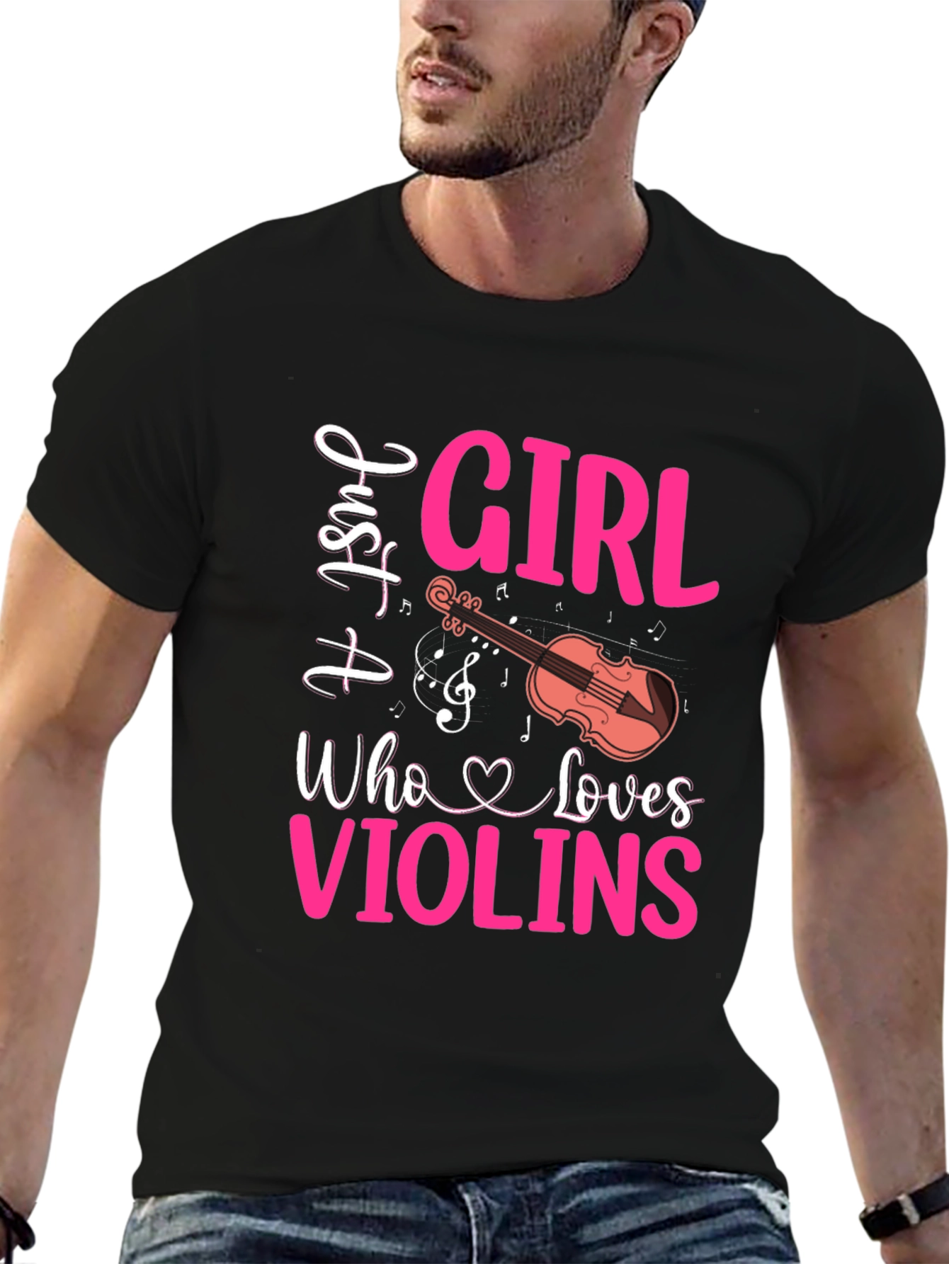 Just A Girl Who Loves Violins Graphic Tee