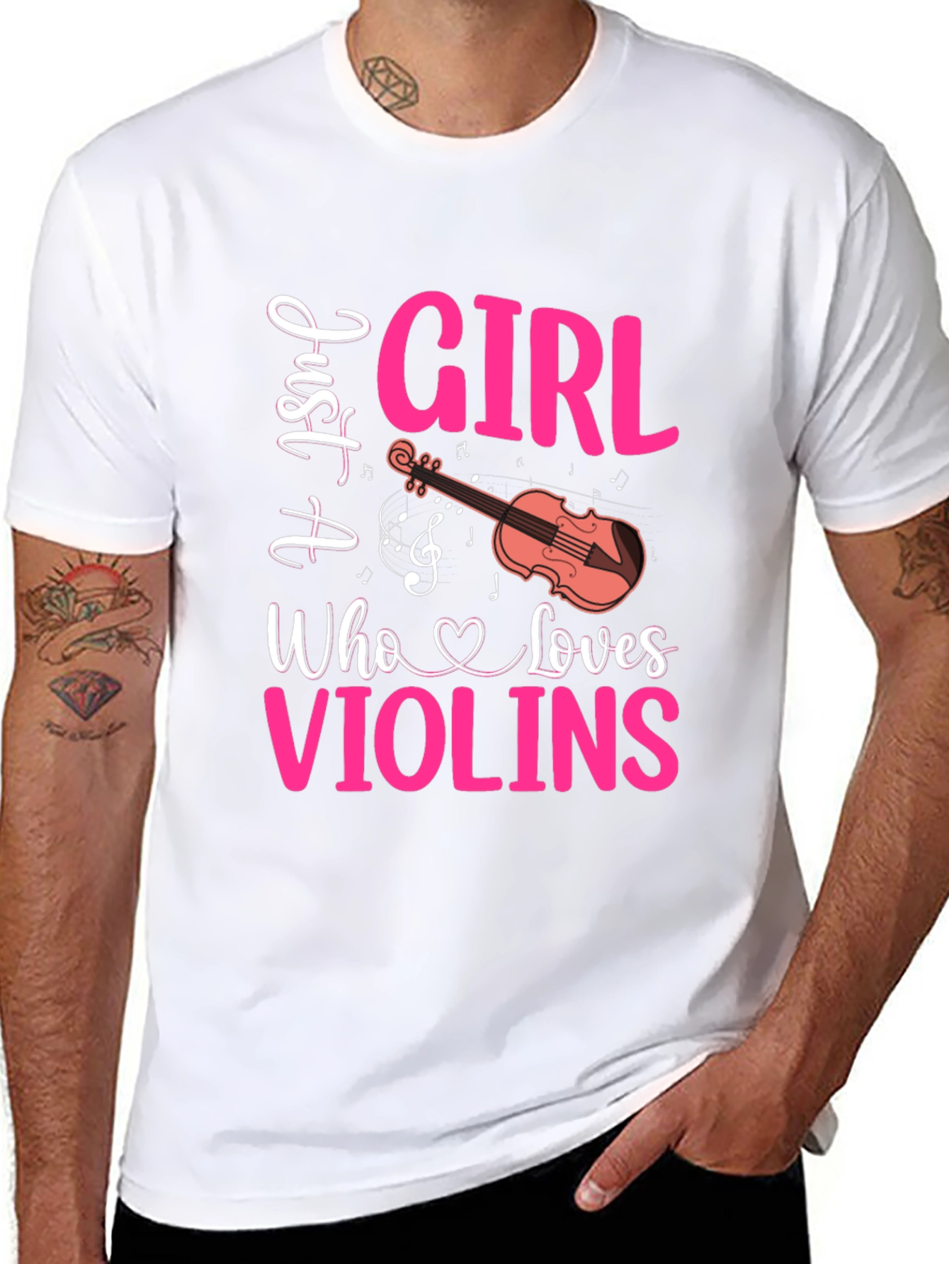 Just A Girl Who Loves Violins Graphic Tee