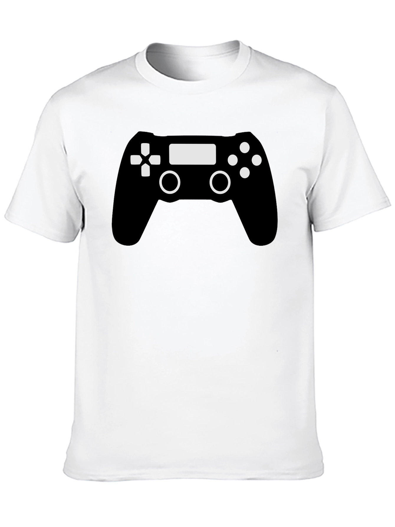 Gamer Controller Graphic T-Shirt - Black Cotton Blend