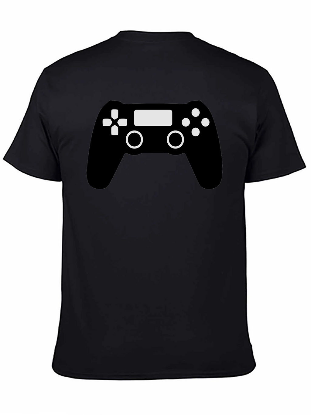 Gamer Controller Graphic T-Shirt - Black Cotton Blend