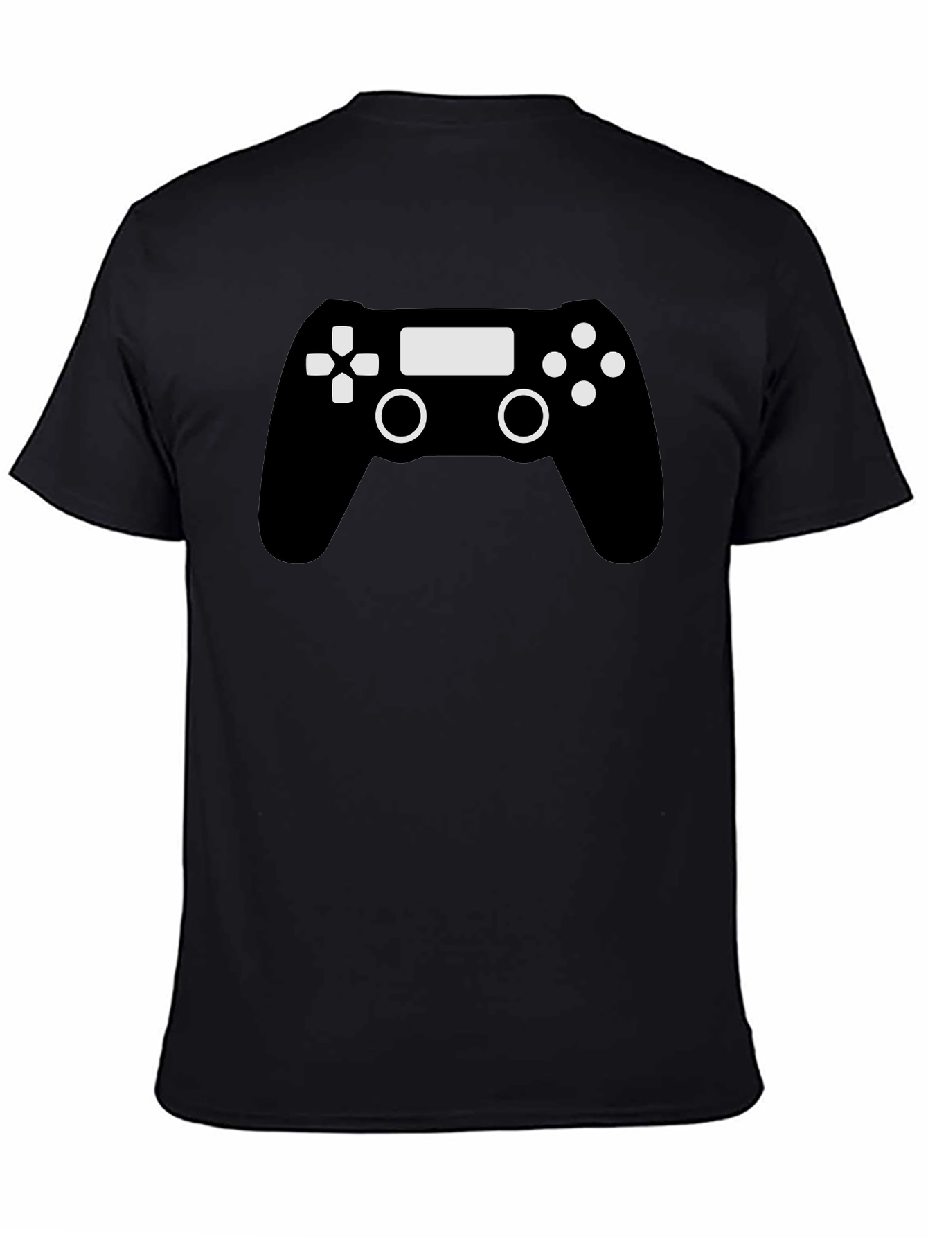 Gamer Controller Graphic T-Shirt - Black Cotton Blend