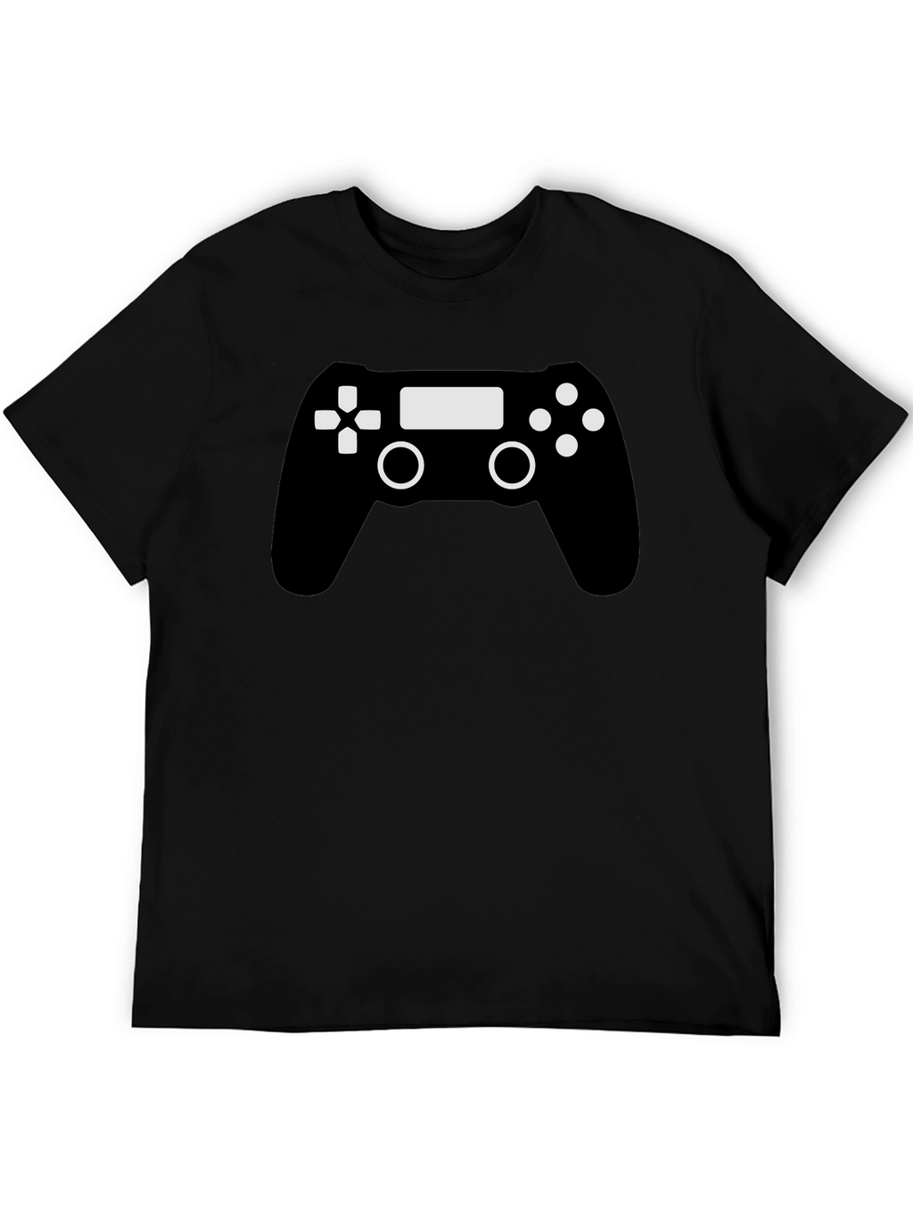 Gamer Controller Graphic T-Shirt - Black Cotton Blend