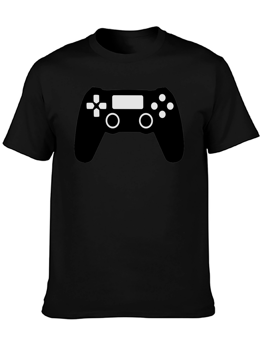 Gamer Controller Graphic T-Shirt - Black Cotton Blend