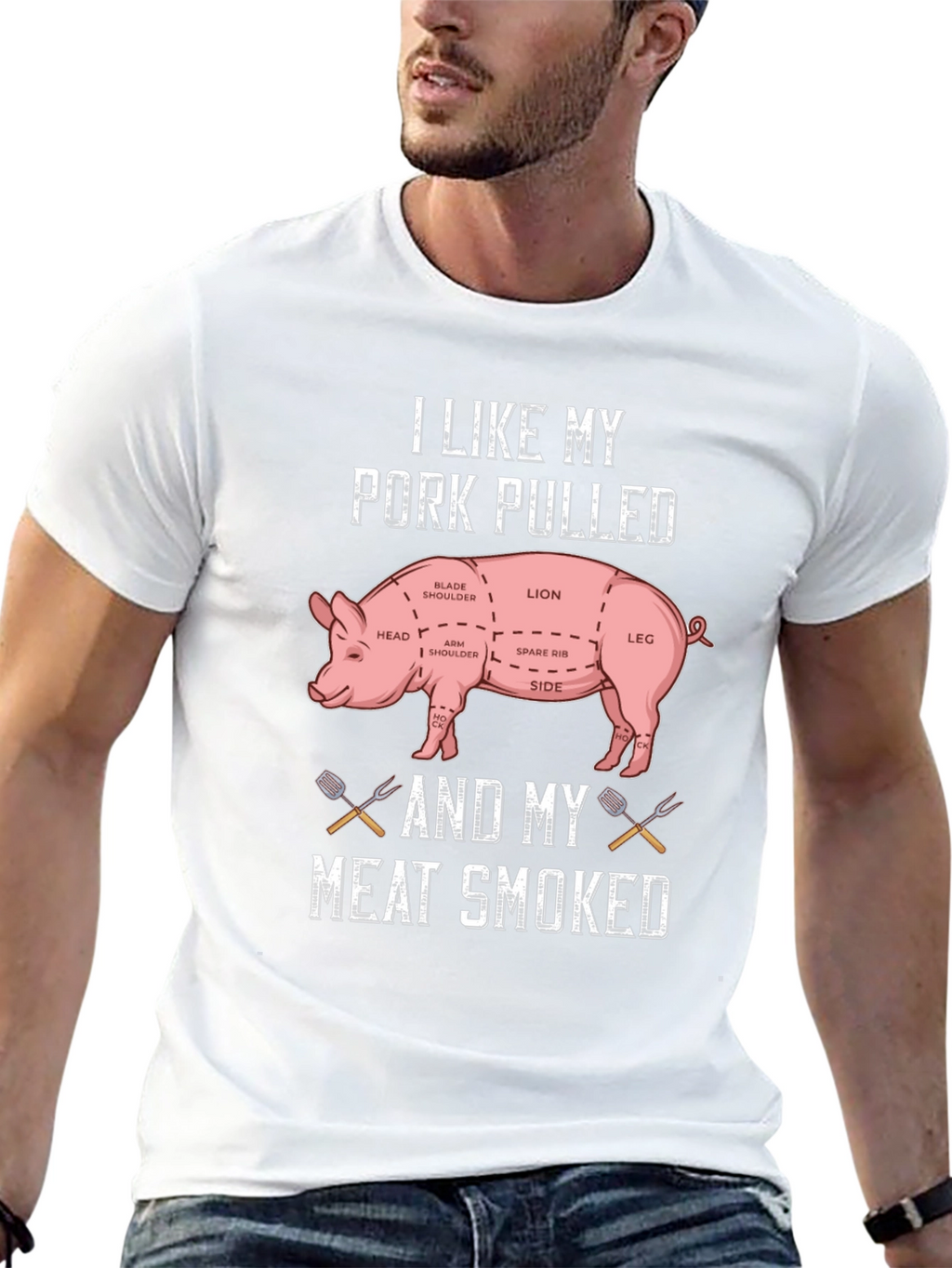 Pork Pulled Meat Smoked T-Shirt BBQ