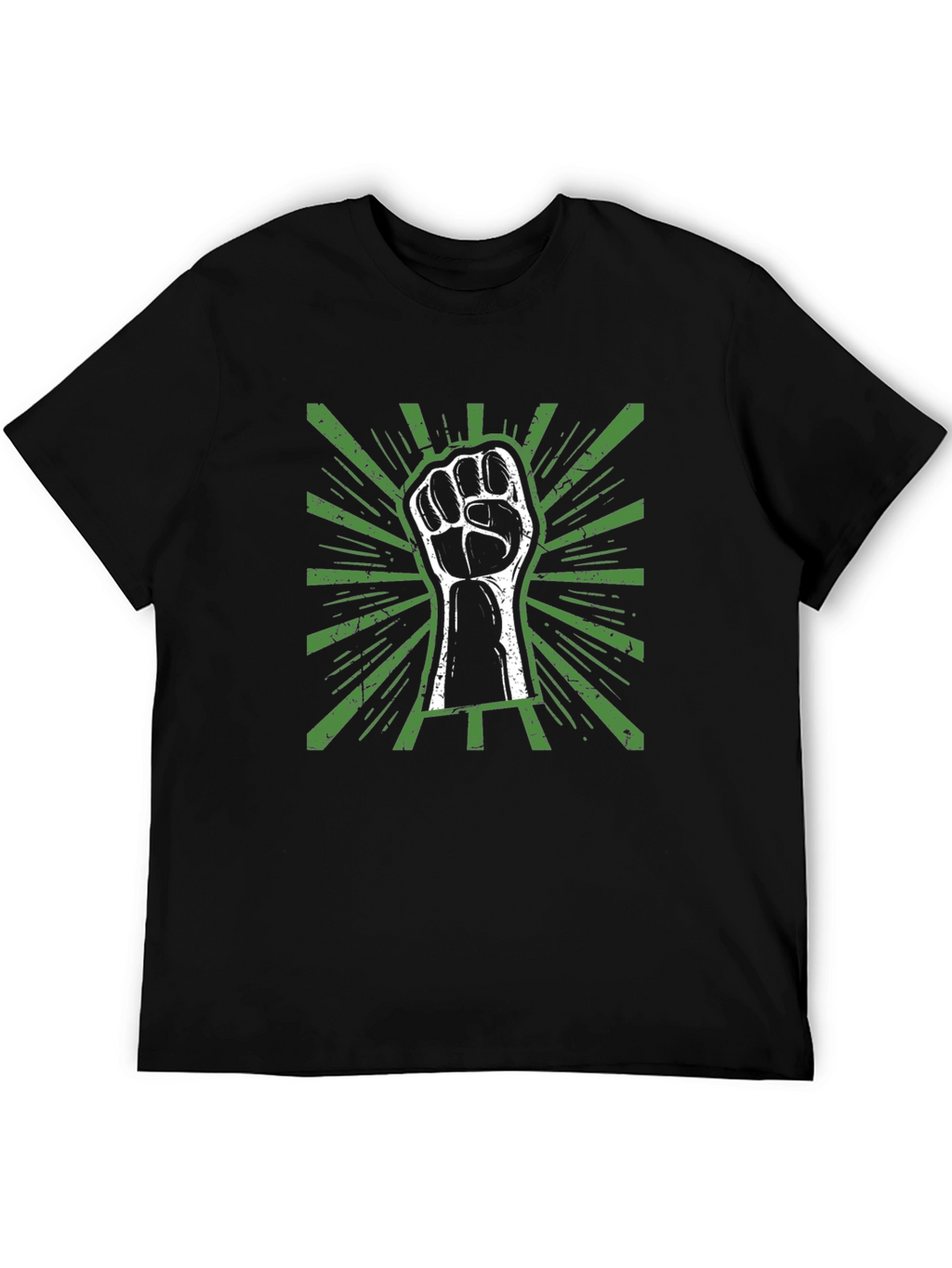 Power Fist Graphic Tee - Black Cotton T-Shirt