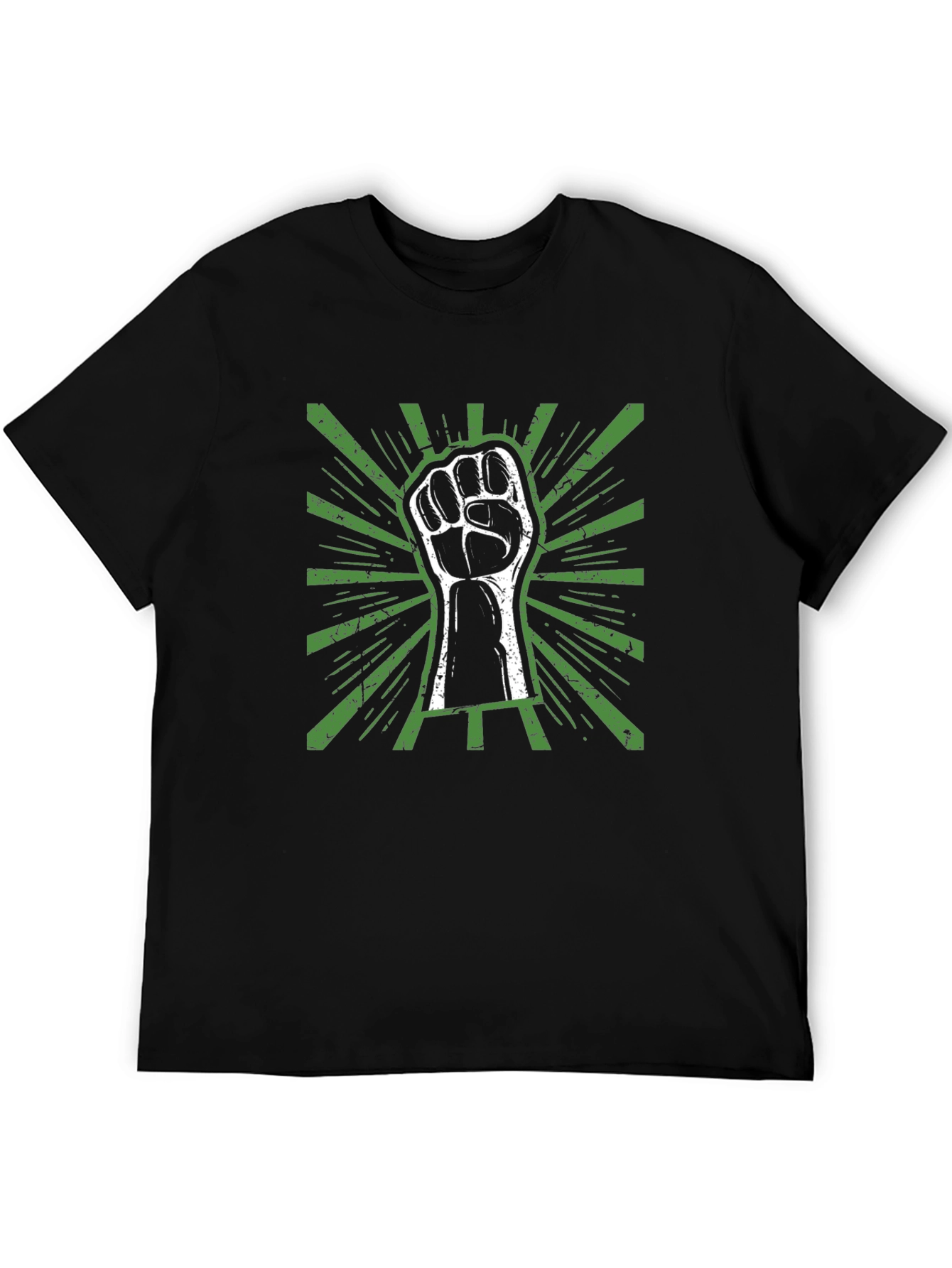 Power Fist Graphic Tee - Black Cotton T-Shirt