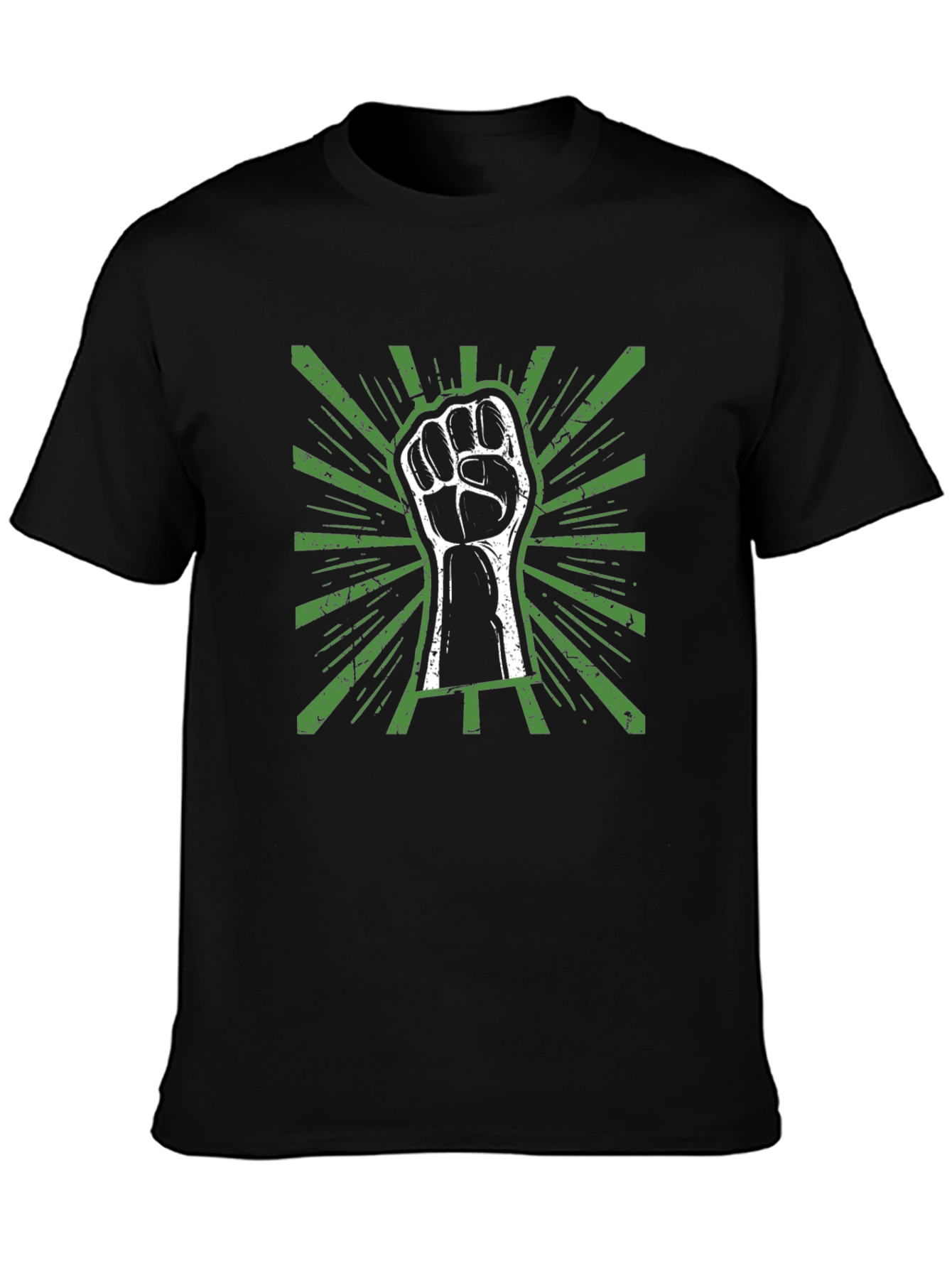 Power Fist Graphic Tee - Black Cotton T-Shirt