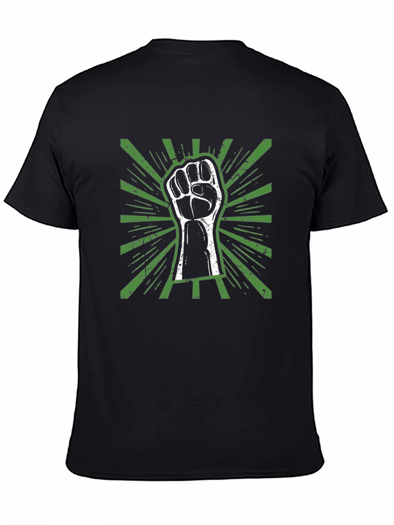 Power Fist Graphic Tee - Black Cotton T-Shirt