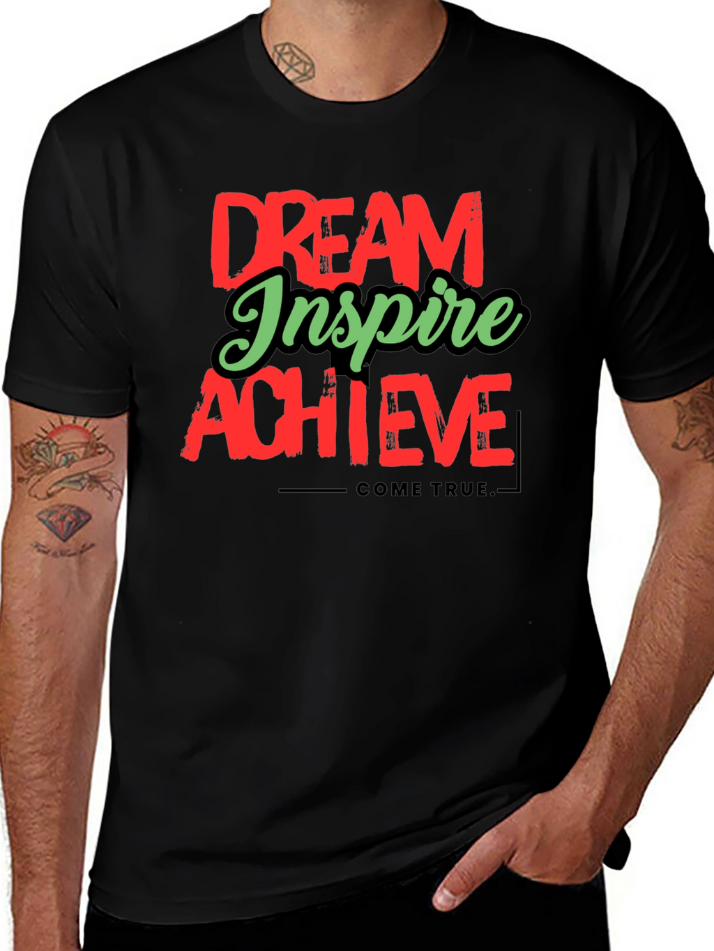 Dream Inspire Achieve Graphic Tee - Black