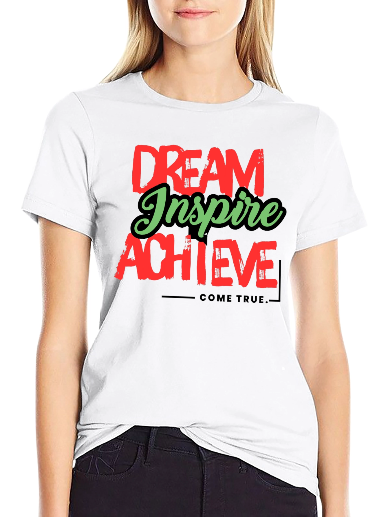 Dream Inspire Achieve Graphic Tee - Black
