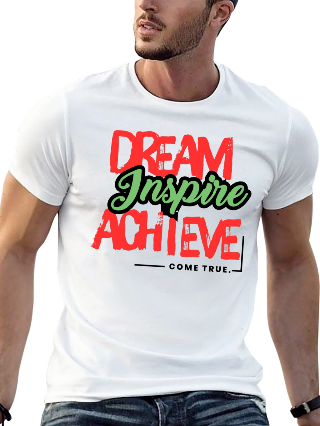 Dream Inspire Achieve Graphic Tee - Black