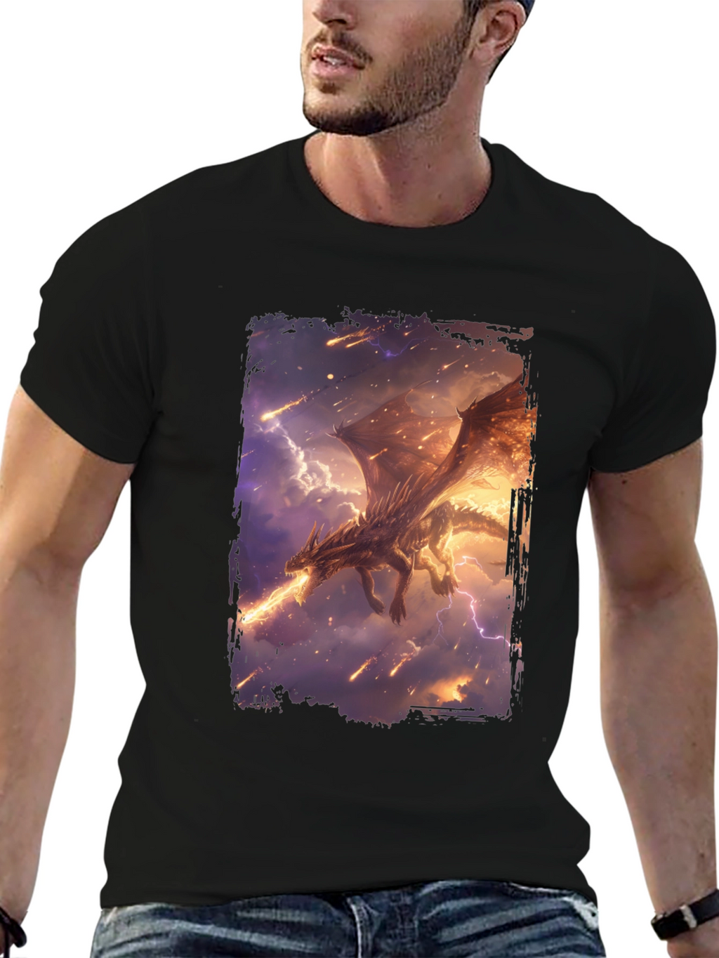 Dragon Fire Black T-Shirt