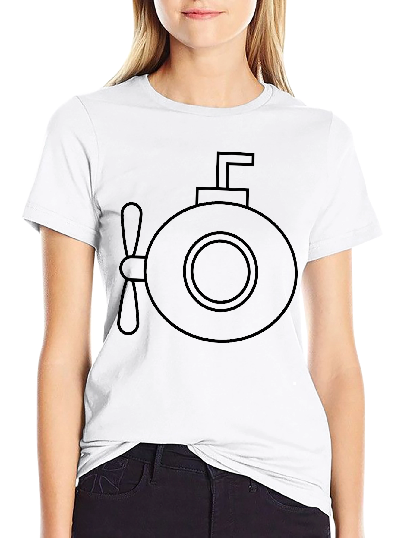 Submarine Graphic Black T-Shirt