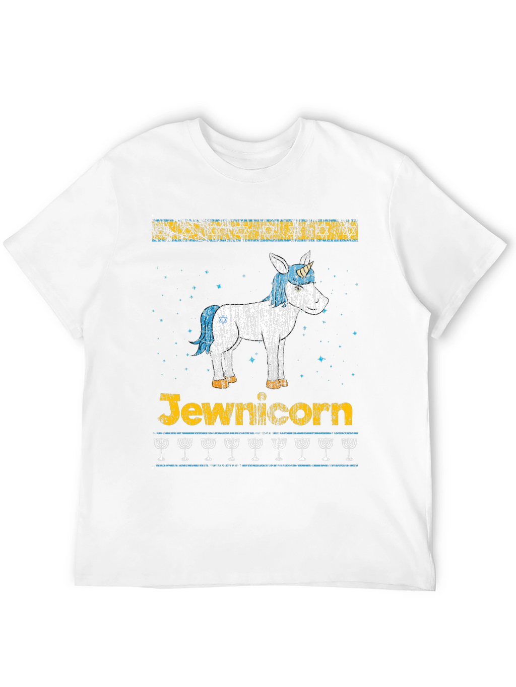 Jewnicorn Menorah Hanukkah T-Shirt