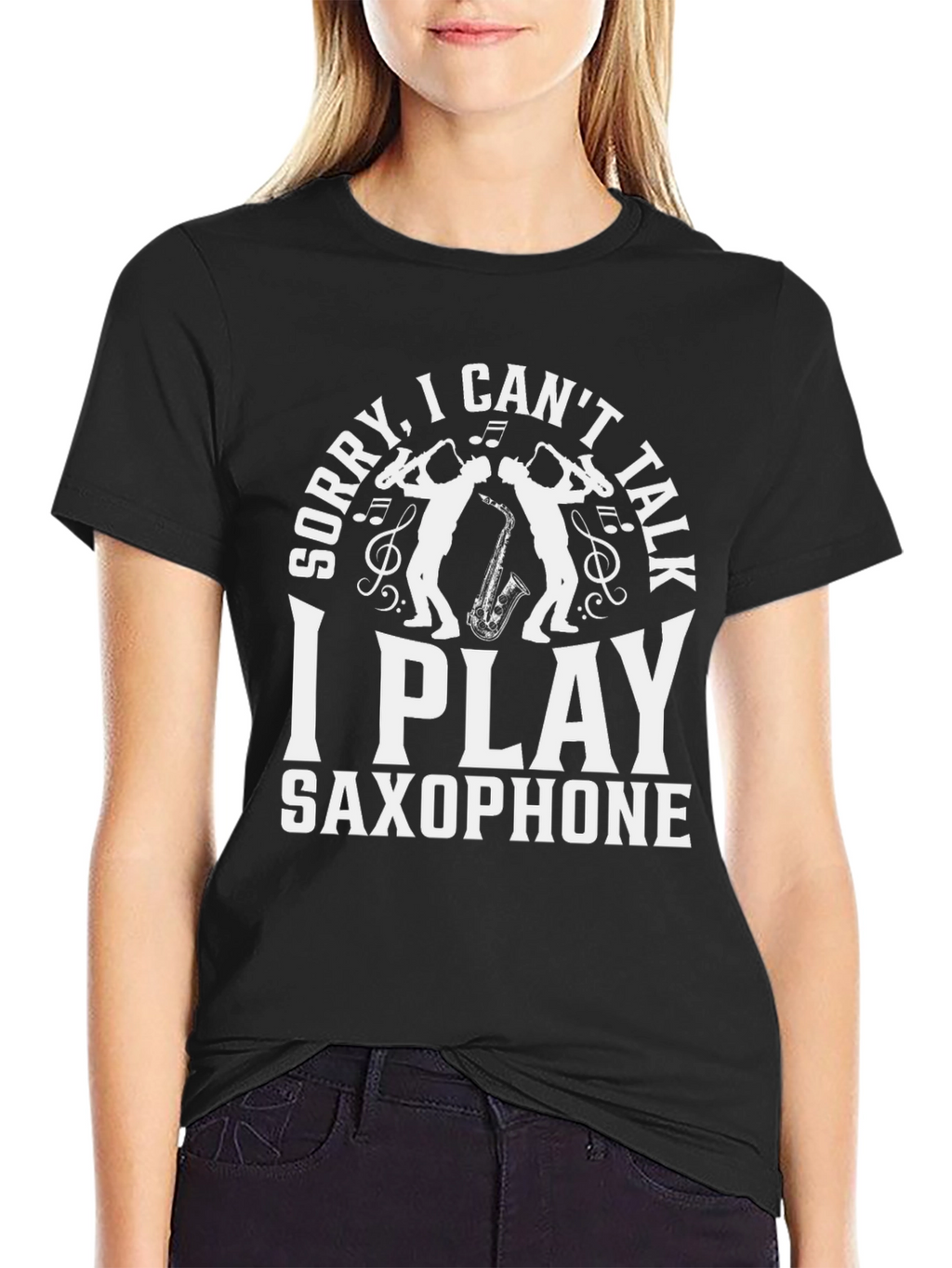 Saxophone Player T-Shirt - Sorry I Cant Talk