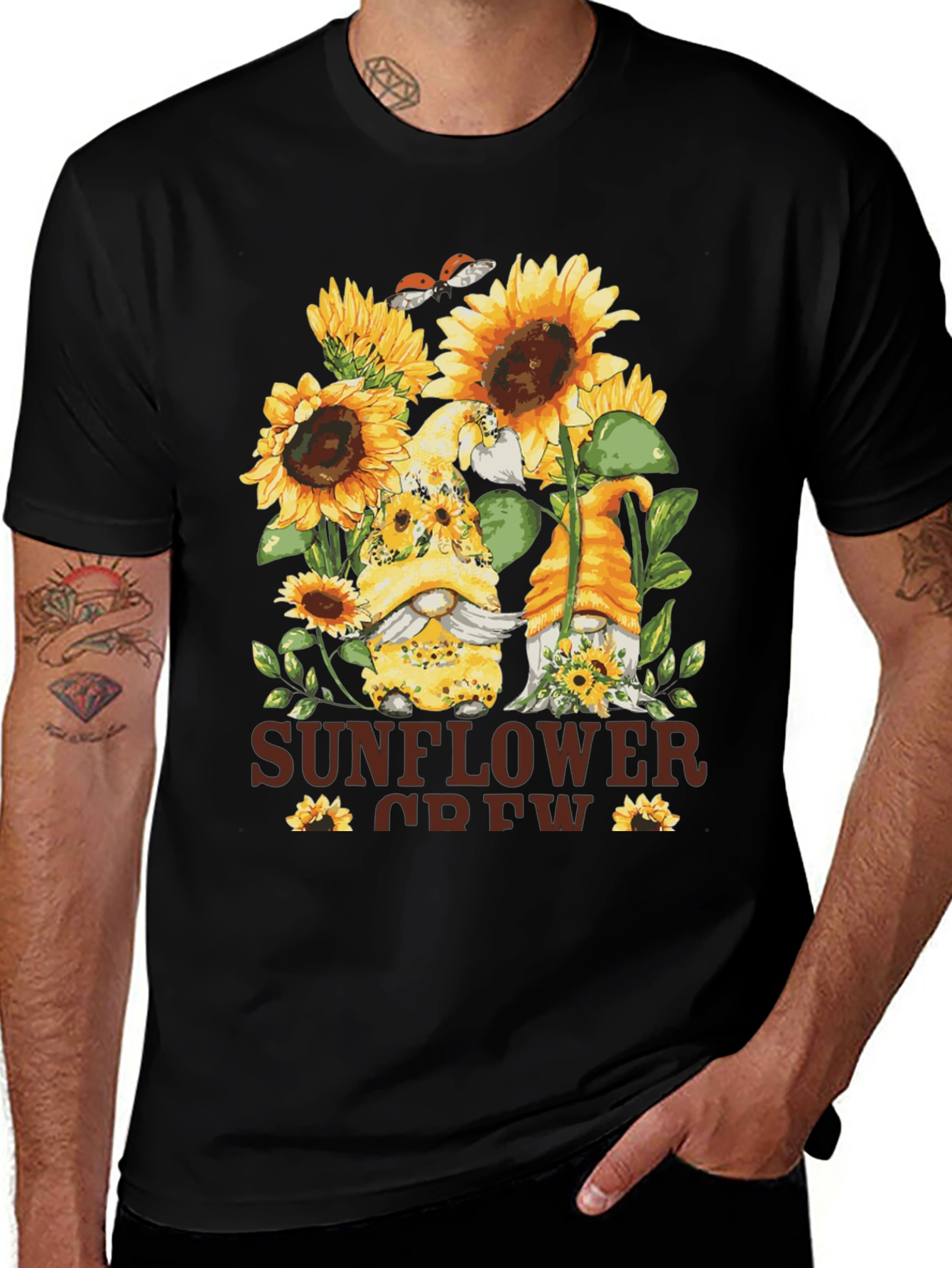 Sunflower Crew Gnome Graphic Tee