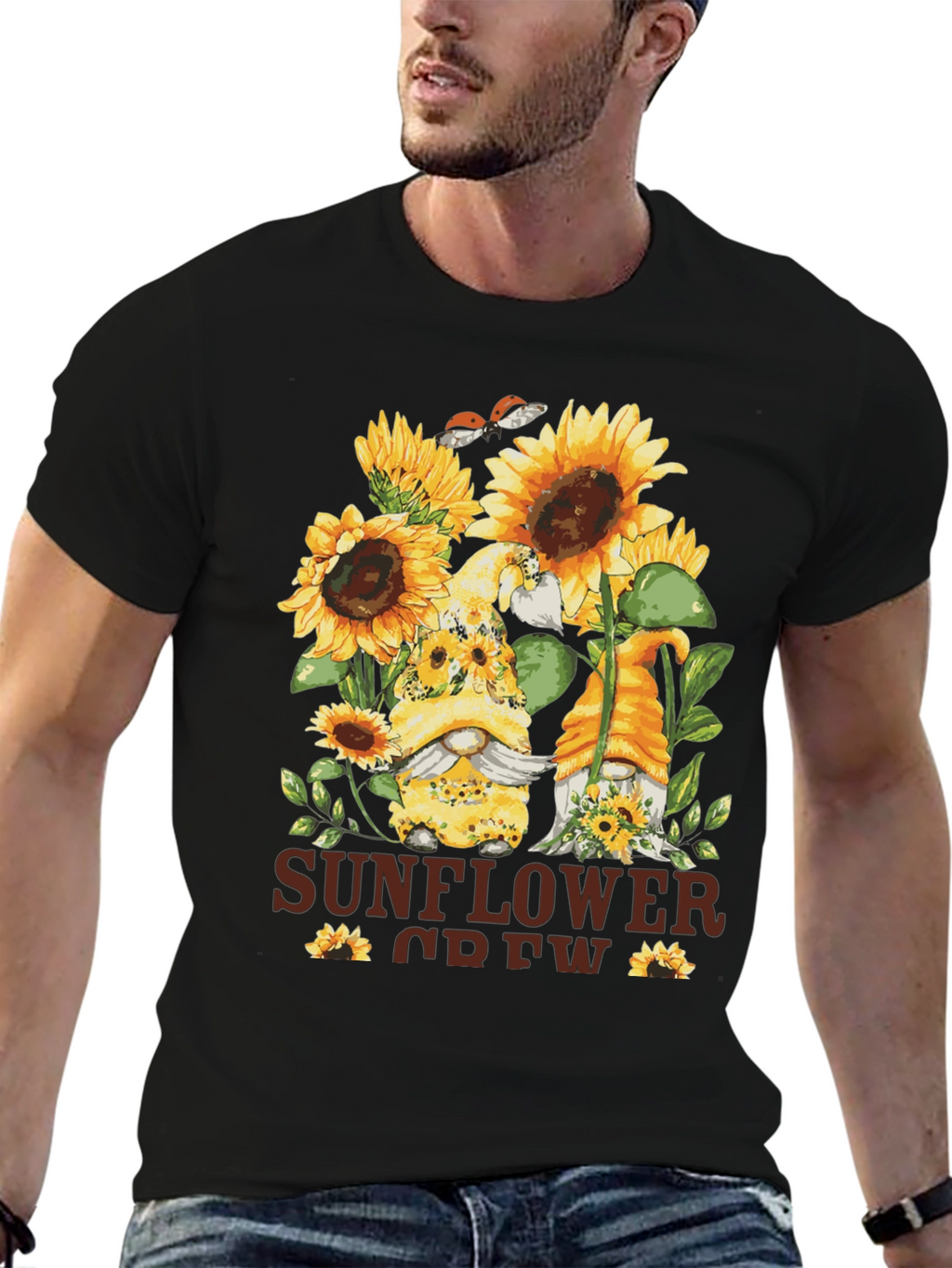 Sunflower Crew Gnome Graphic Tee