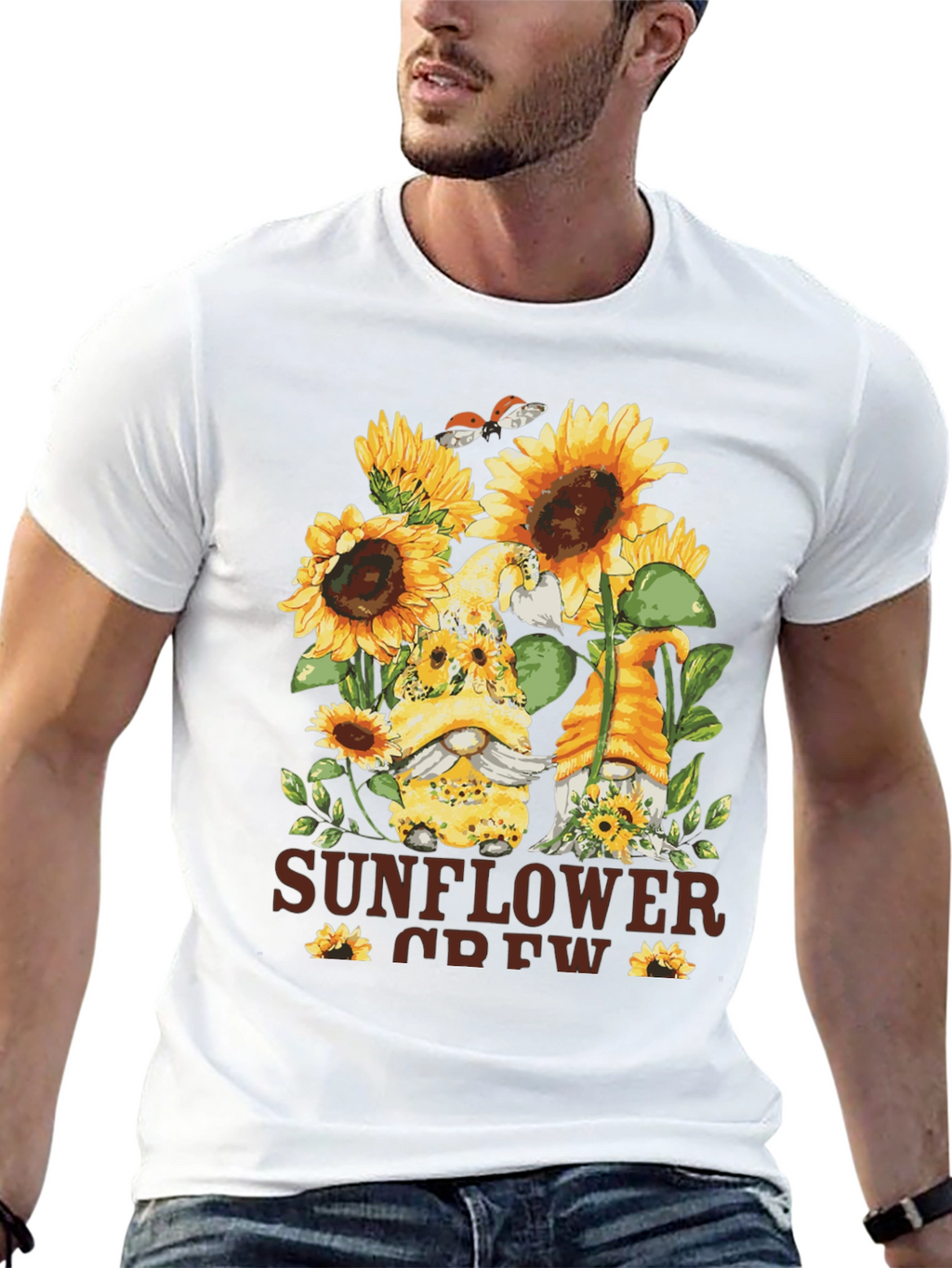 Sunflower Crew Gnome Graphic Tee