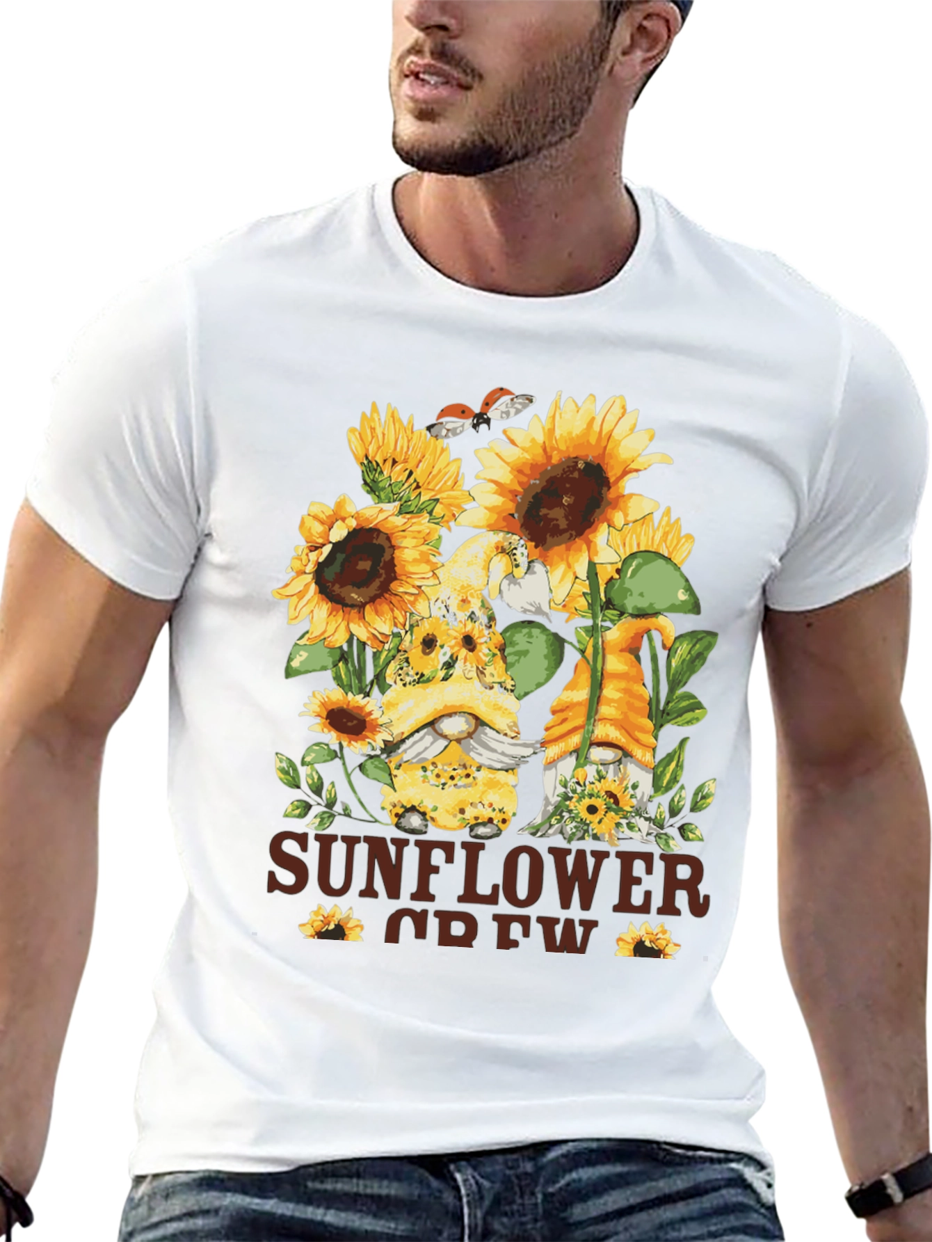 Sunflower Crew Gnome Graphic Tee