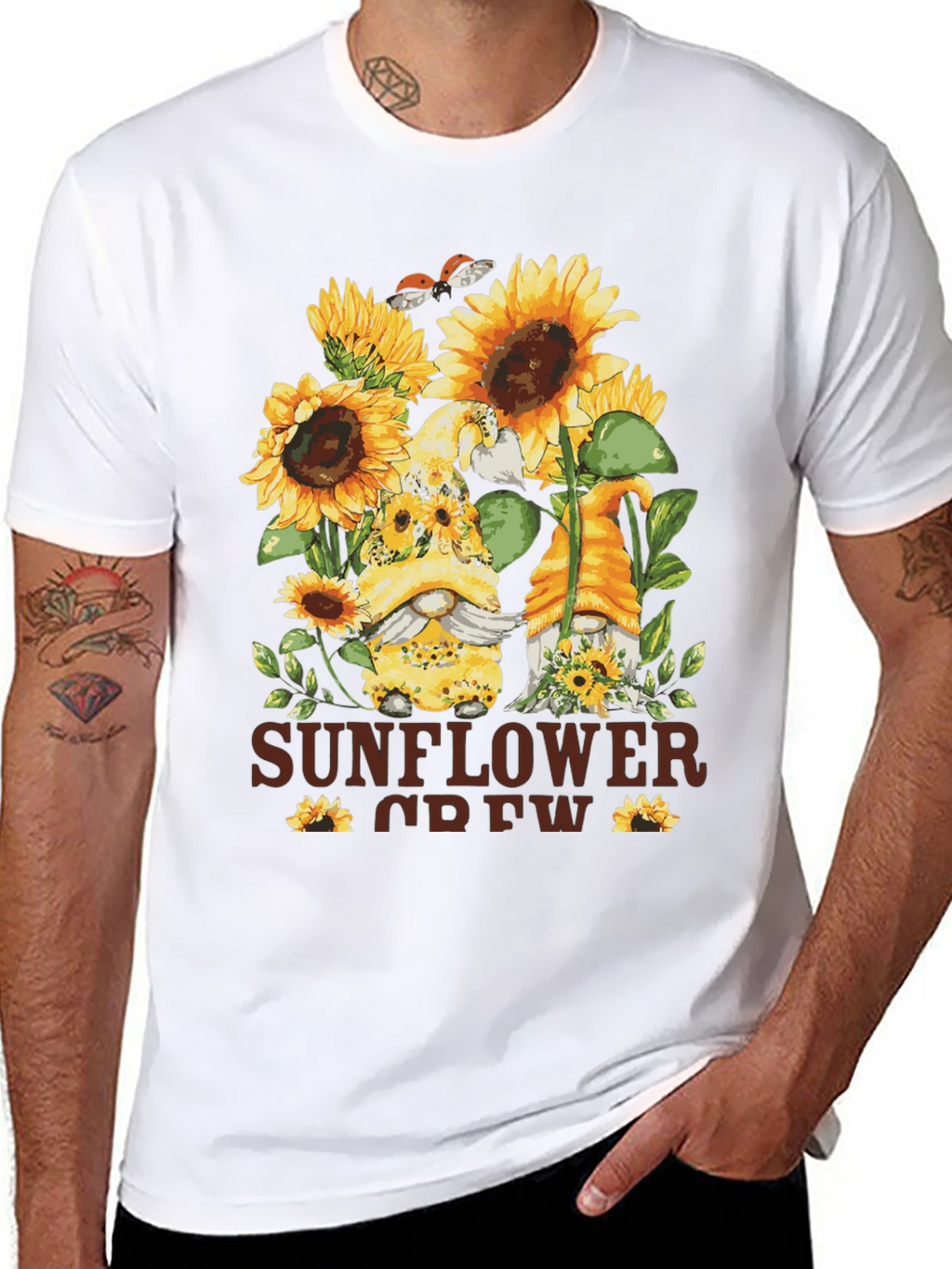 Sunflower Crew Gnome Graphic Tee