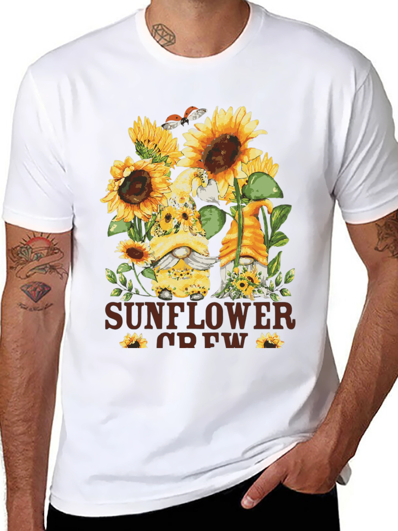 Sunflower Crew Gnome Graphic Tee