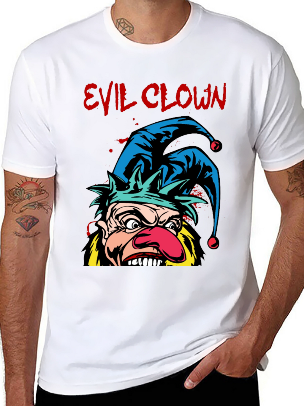 Evil Clown Graphic Tee - Black