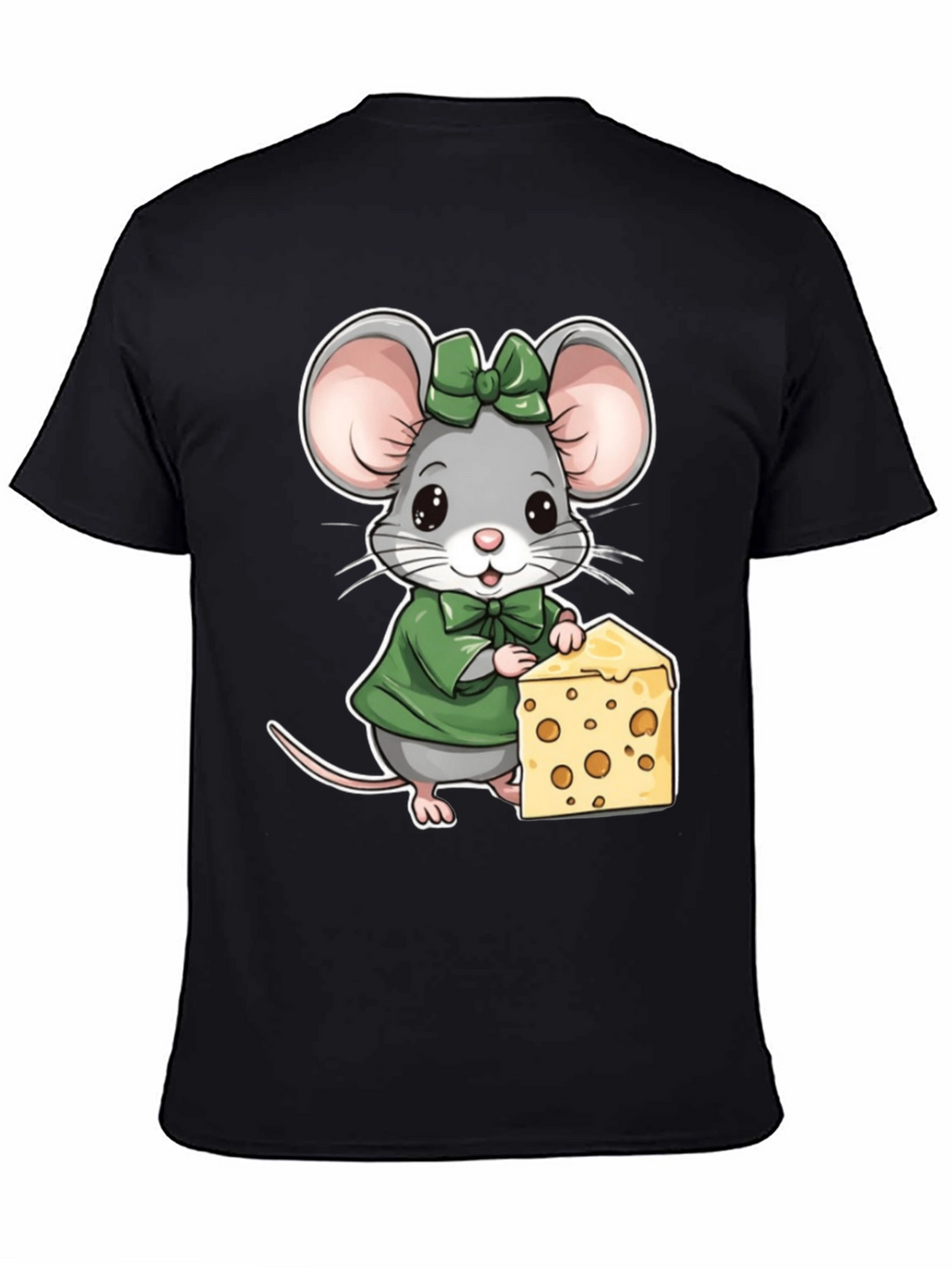 Mouse & Cheese Graphic T-Shirt - Cute Cartoon Tee