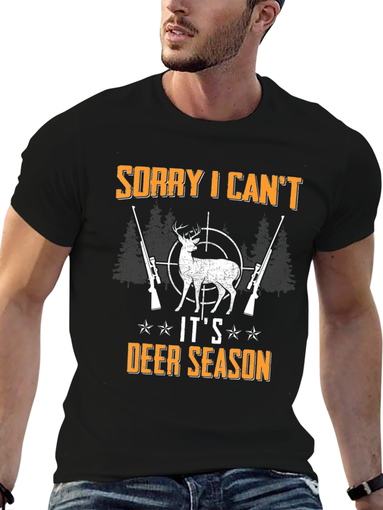 Sorry I Cant Its Deer Season Mens T-Shirt Hunting