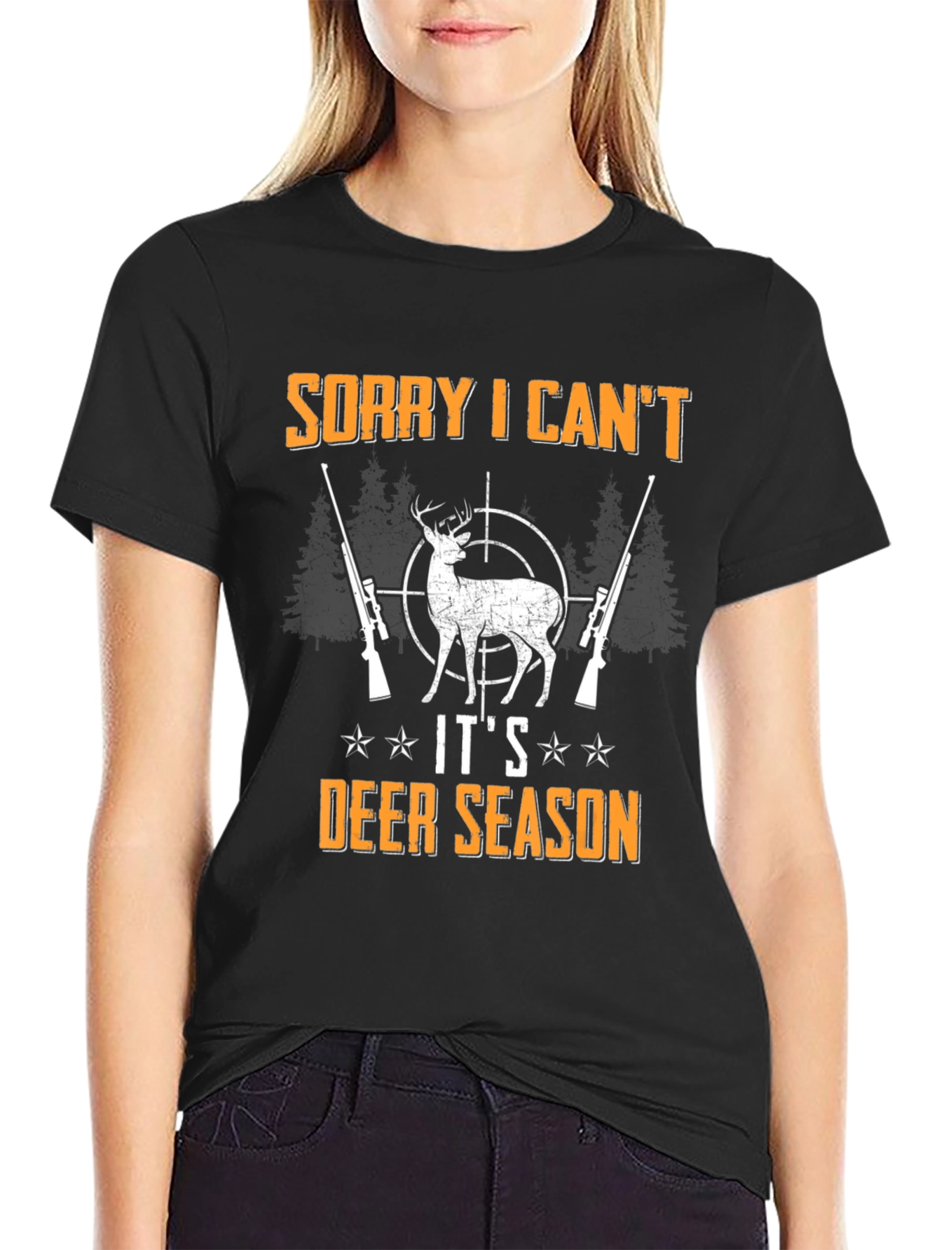Sorry I Cant Its Deer Season Mens T-Shirt Hunting