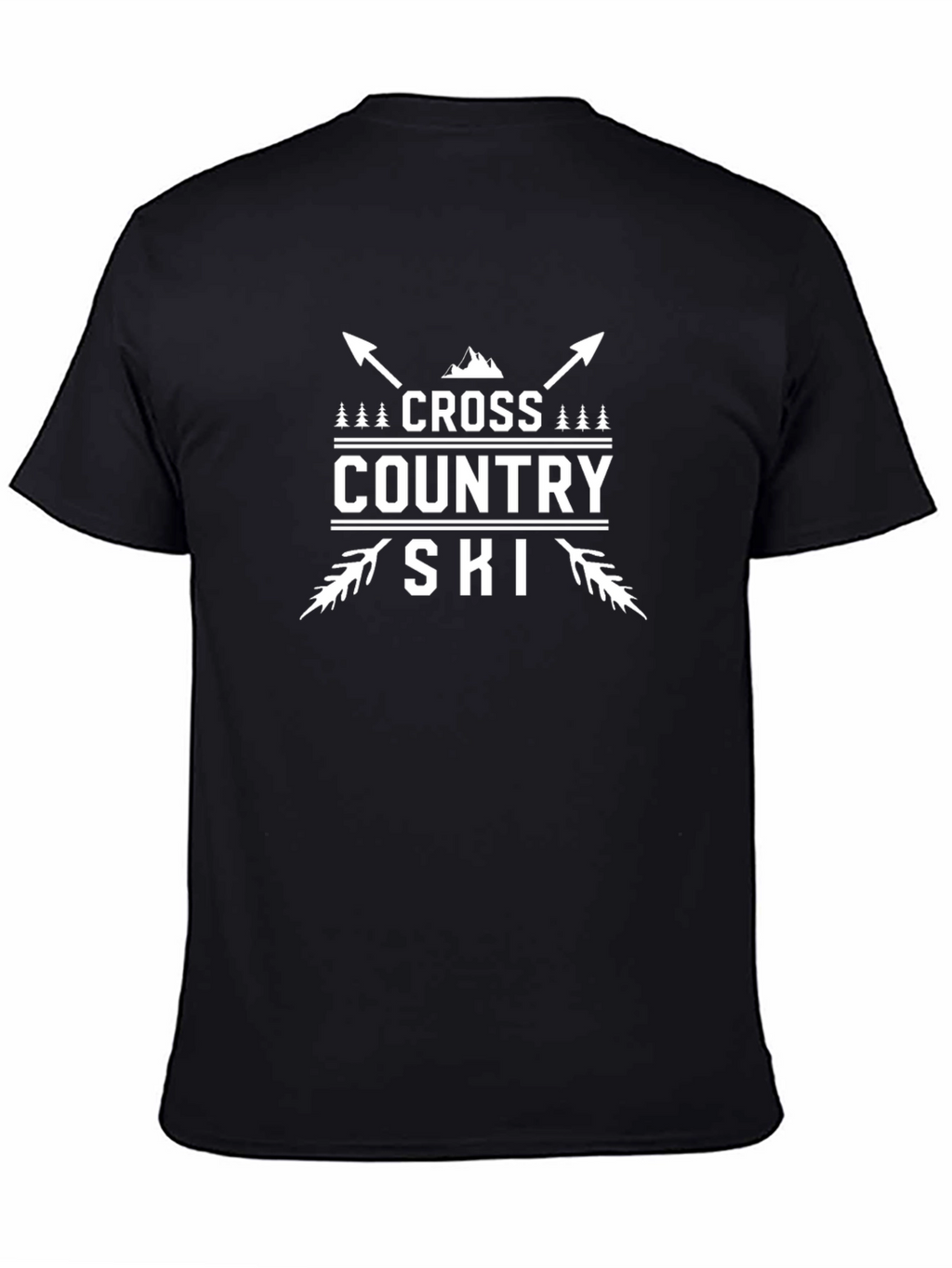 Cross Country Ski T-Shirt - Black Graphic Tee