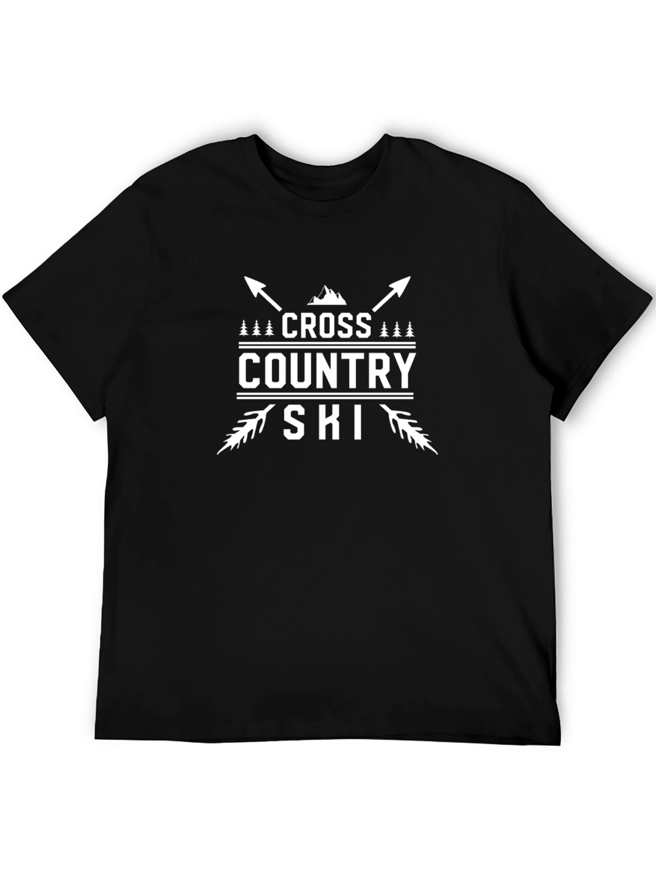 Cross Country Ski T-Shirt - Black Graphic Tee