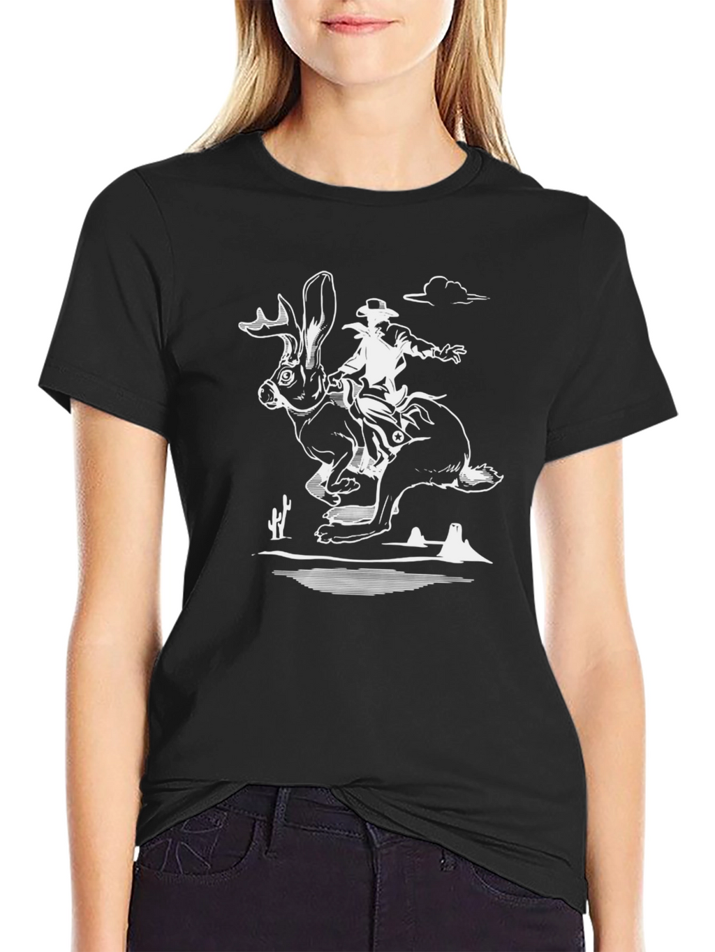 Jackalope Cowboy T-Shirt - Western Humor Tee