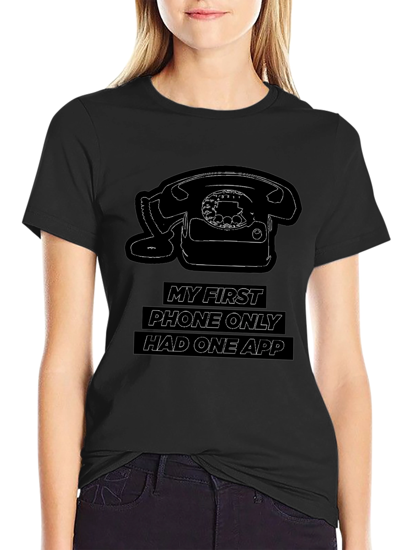Retro Phone T-Shirt - My First Phone Only Had One App