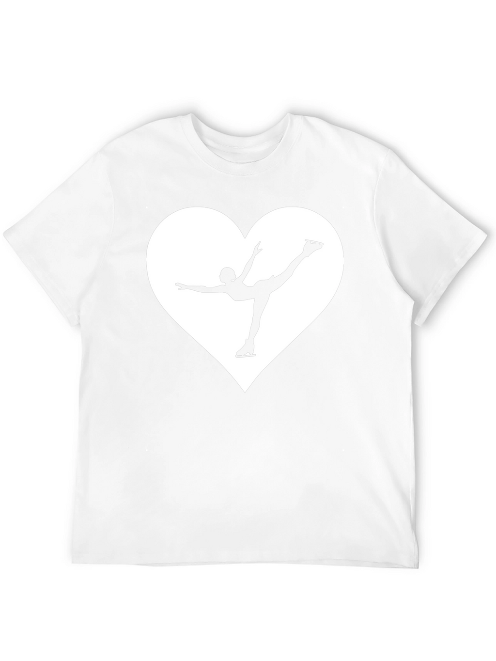Figure Skating Heart Tee - Black Cotton Comfort