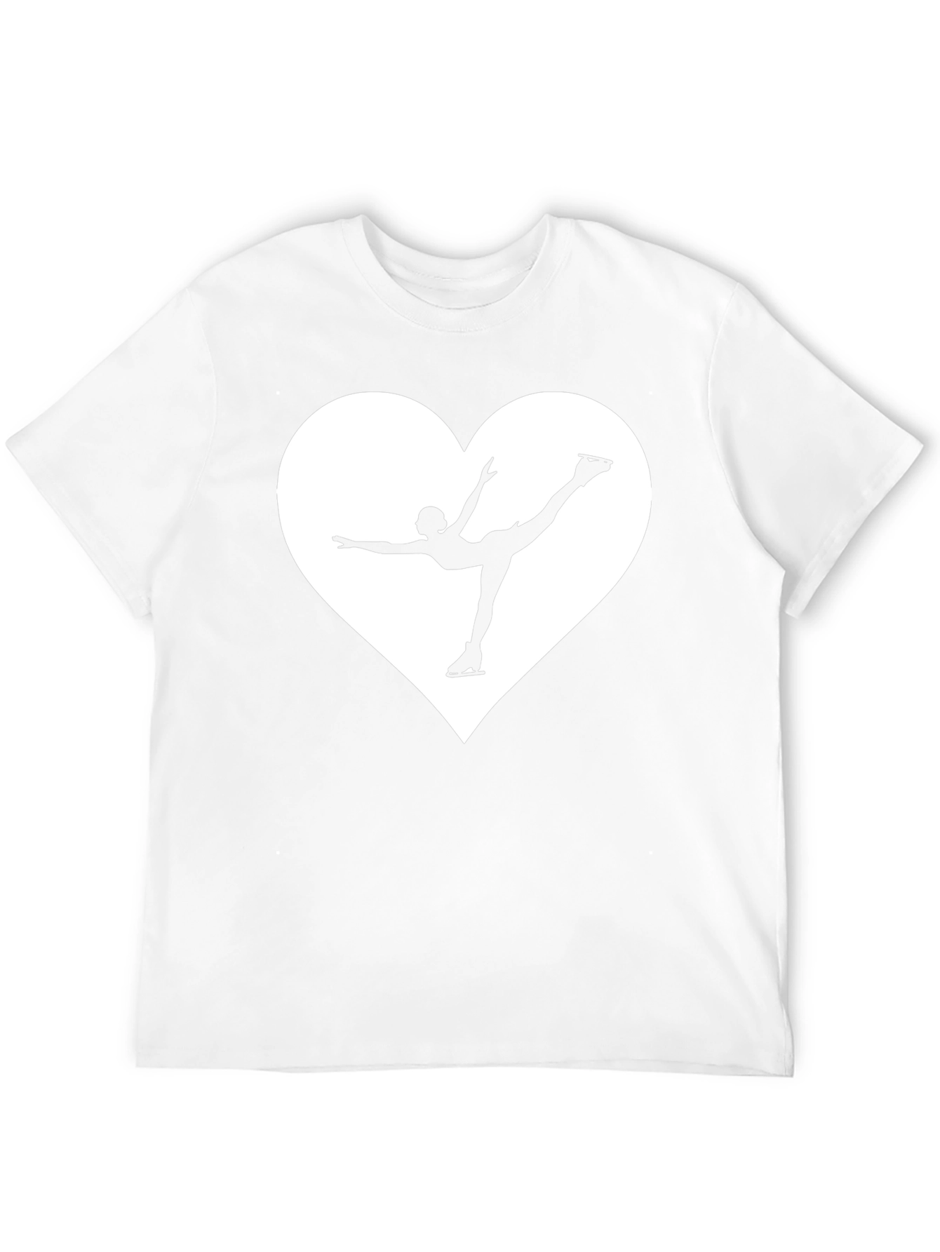 Figure Skating Heart Tee - Black Cotton Comfort
