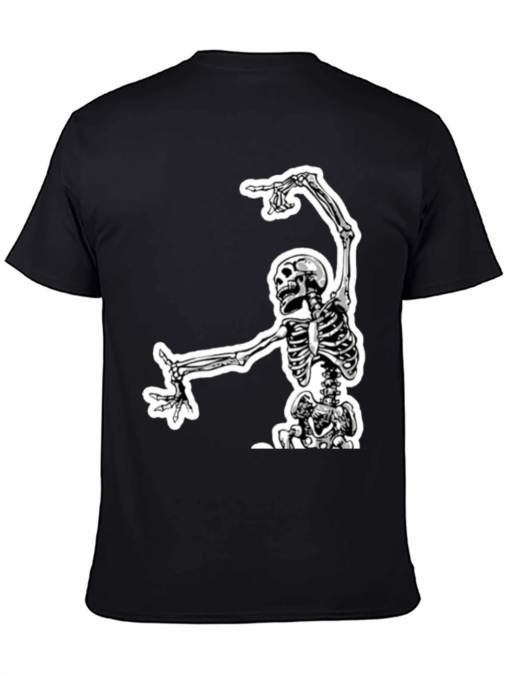 Skeleton Graphic Tee - Black Cotton