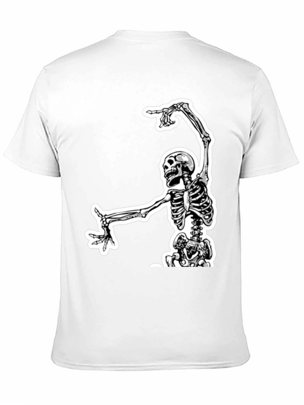 Skeleton Graphic Tee - Black Cotton