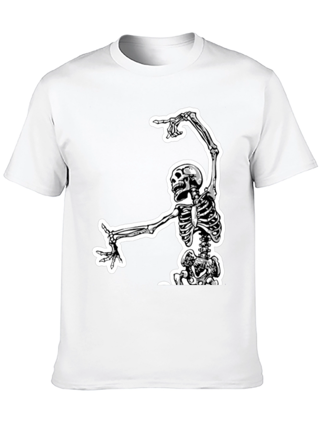 Skeleton Graphic Tee - Black Cotton