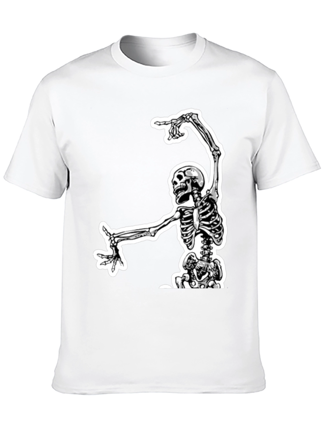 Skeleton Graphic Tee - Black Cotton