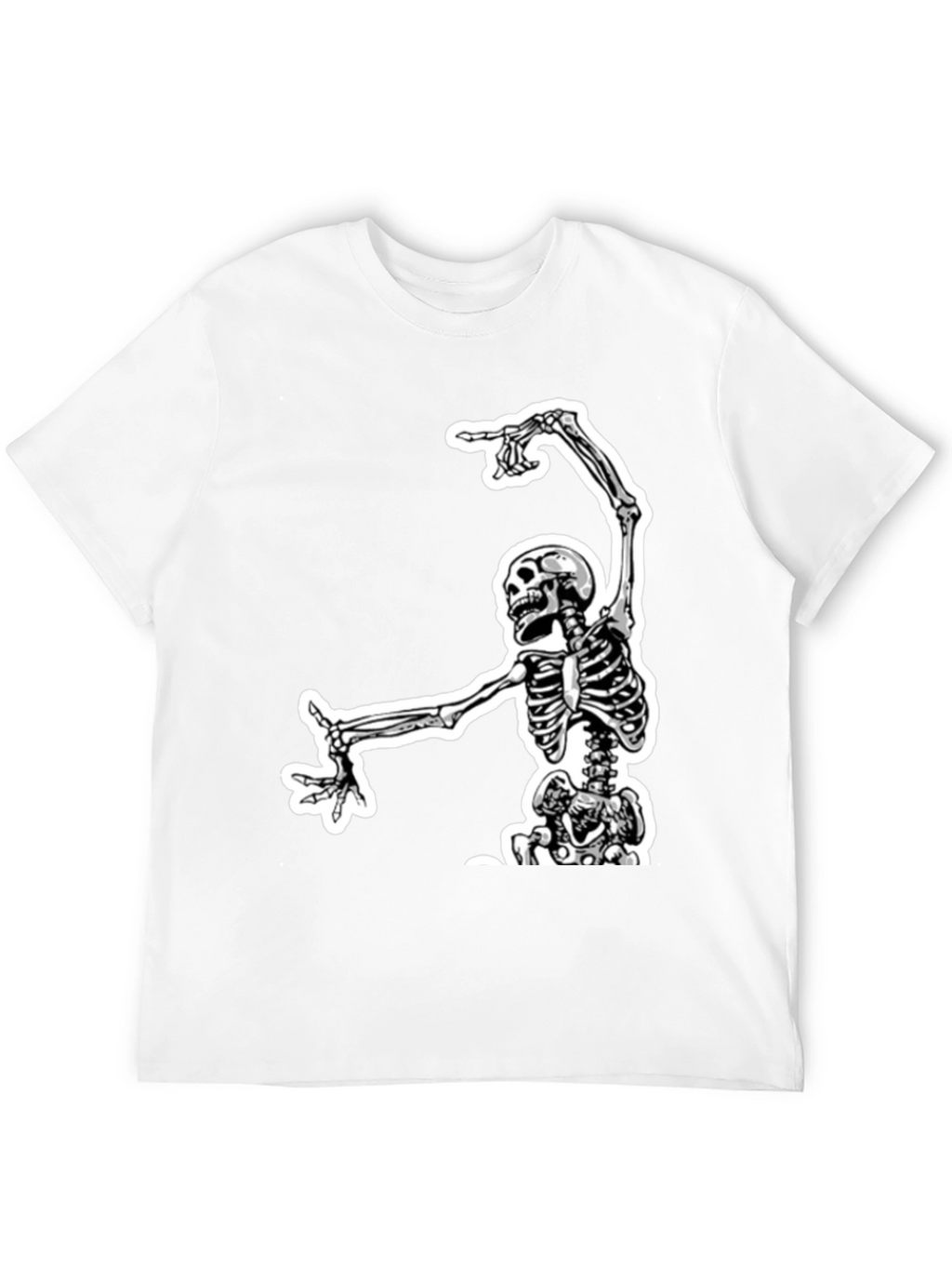 Skeleton Graphic Tee - Black Cotton