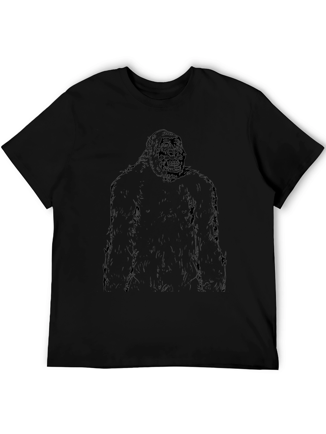 Gorilla Graphic Print Black T-Shirt
