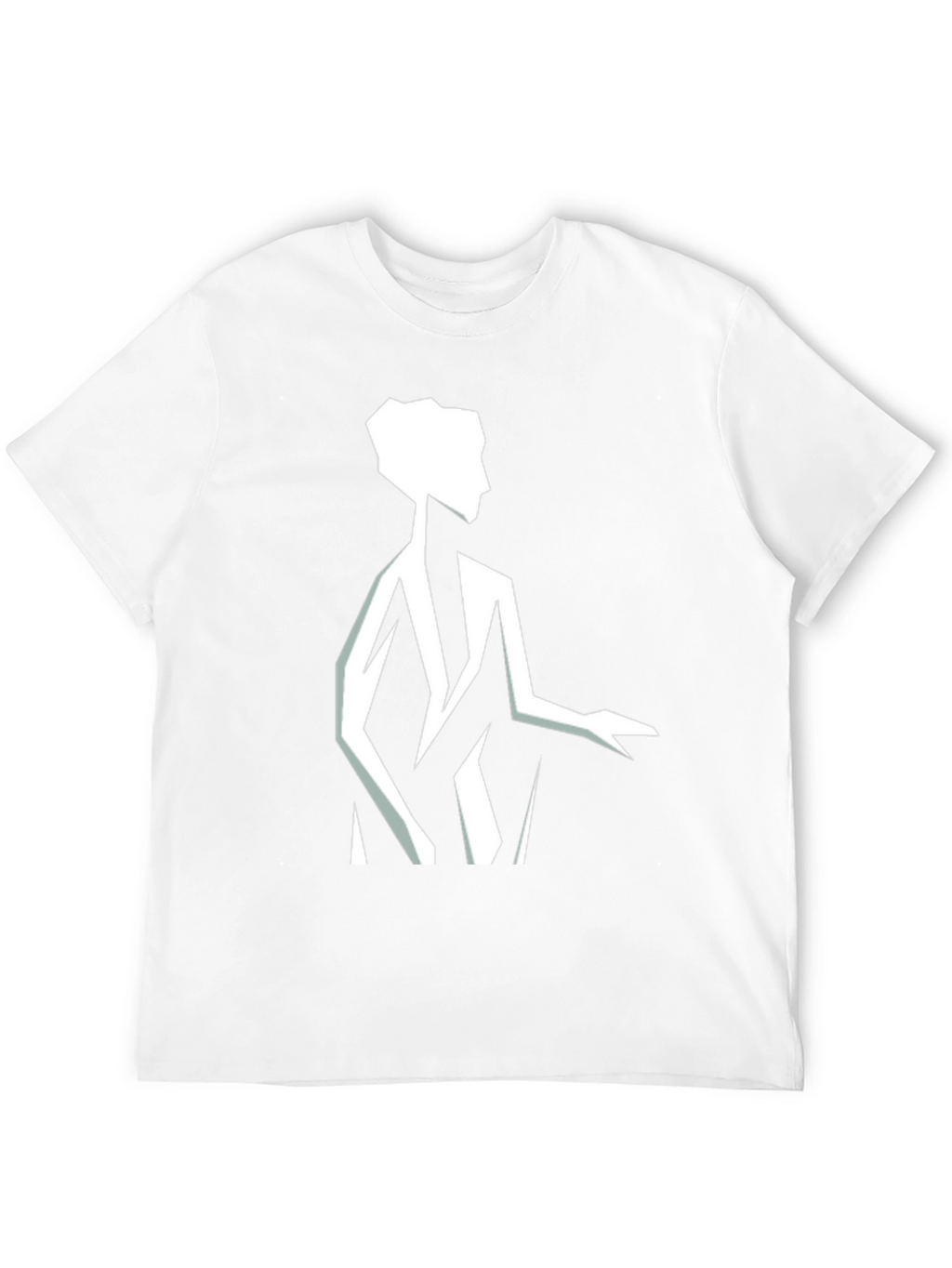 Geometric Silhouette Graphic Tee - Black