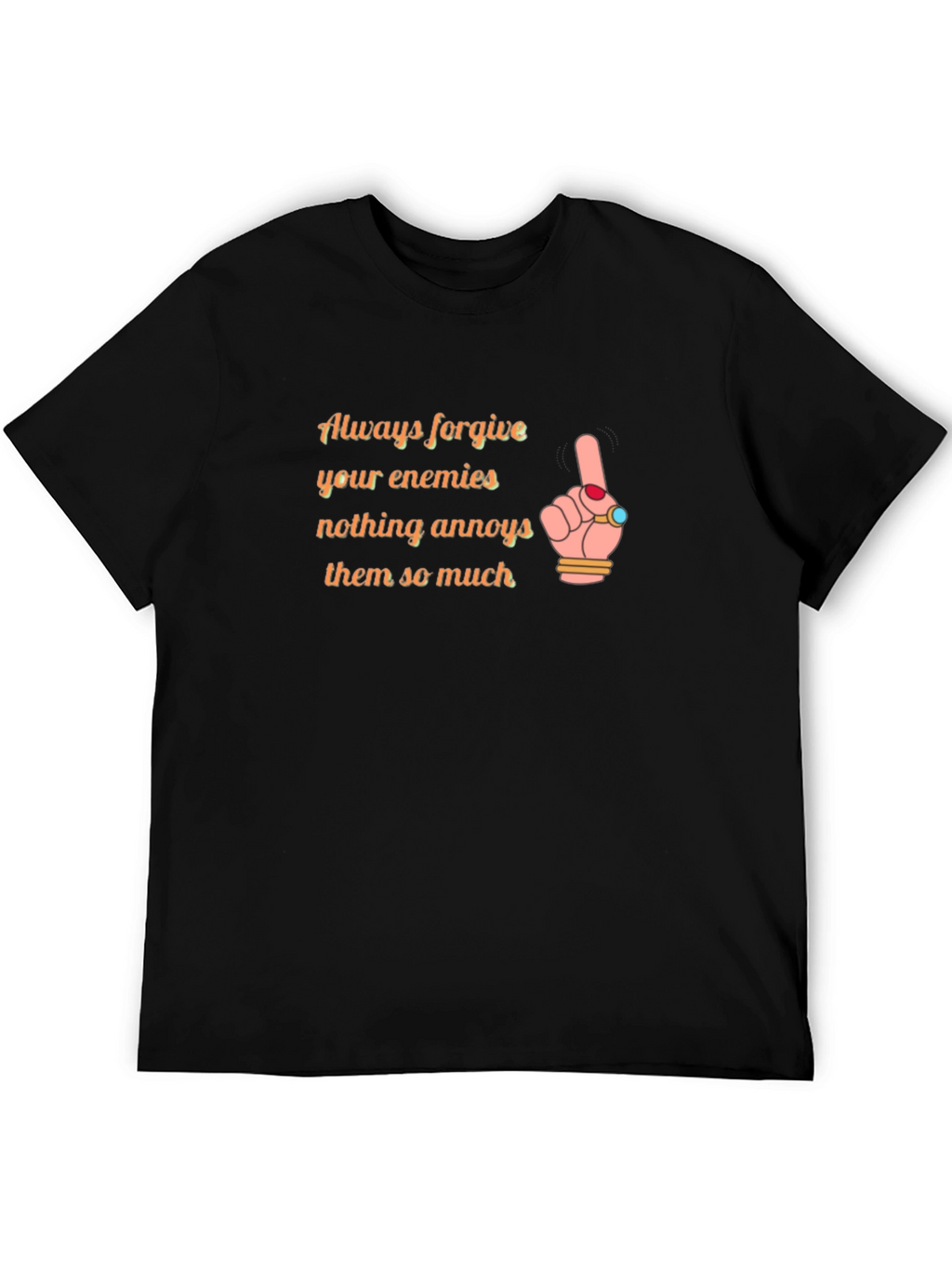 Forgive Enemies Black Graphic Tee